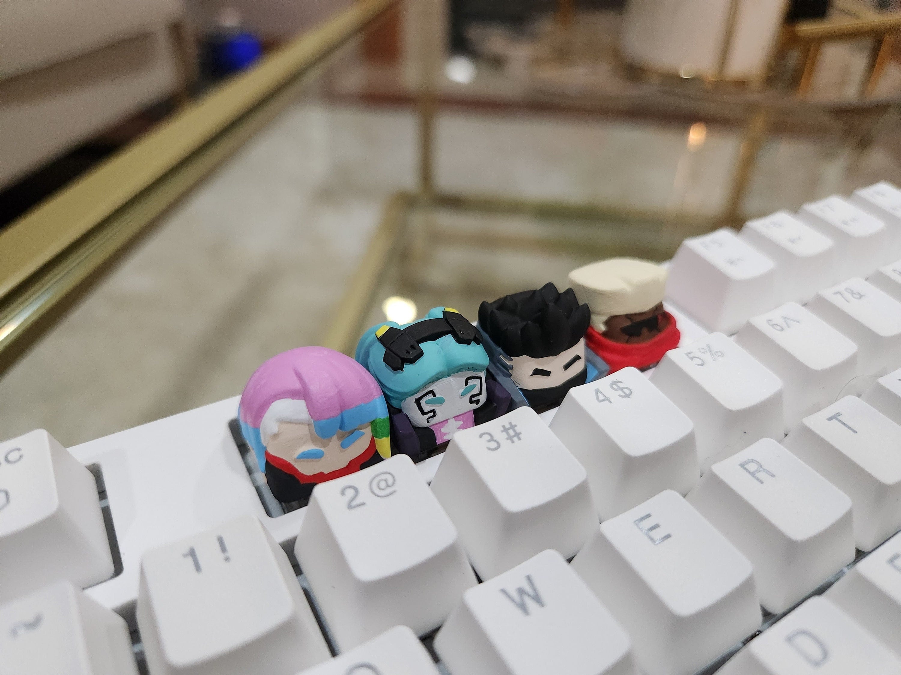Anime Keycap - Hand Painted, Cute Keycap Designs, Cherry MX, Hiko3D