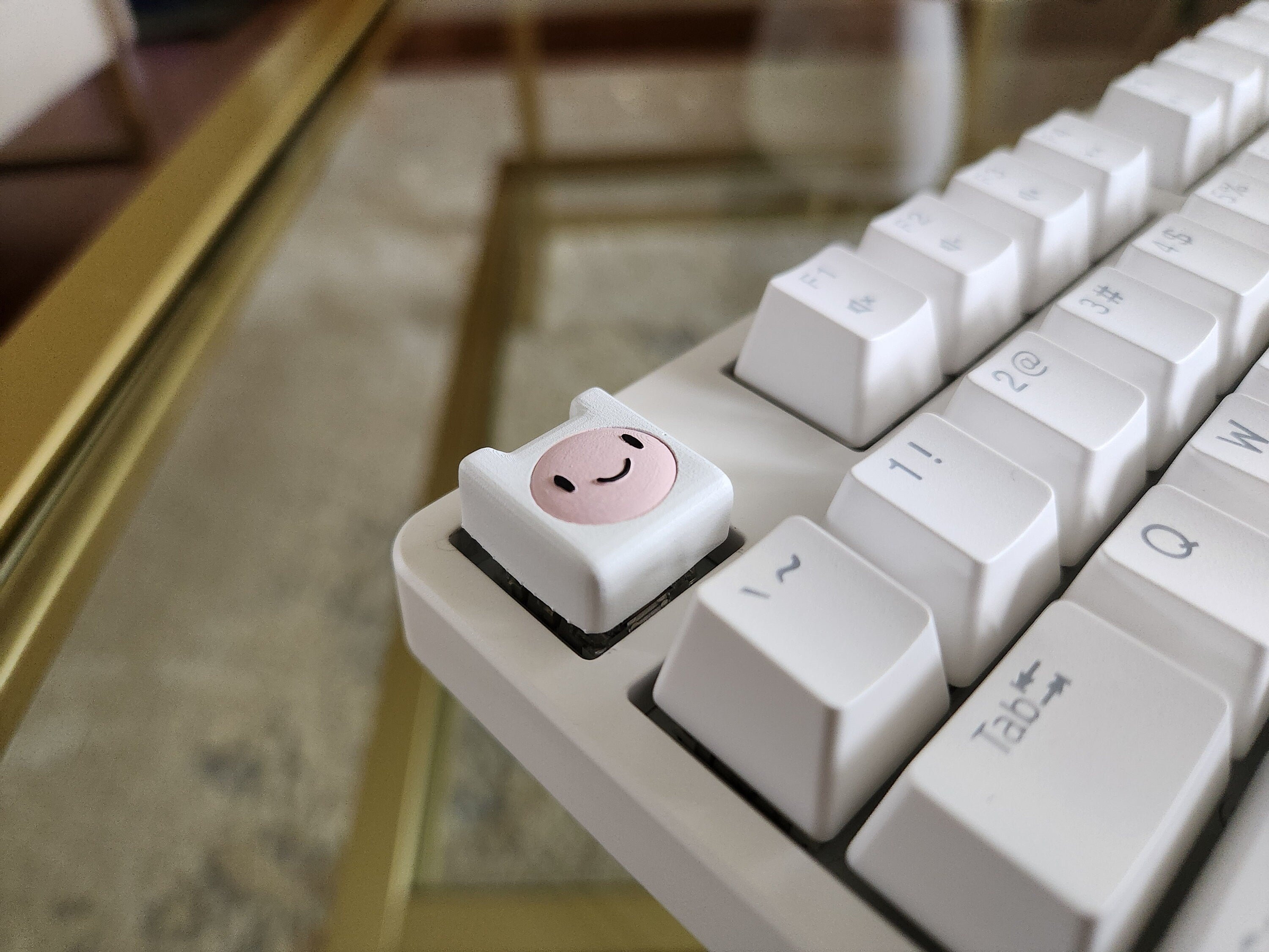 Adventure Time Finn Keycap - Hand Painted, Cute Keycap Designs, Cherry MX
