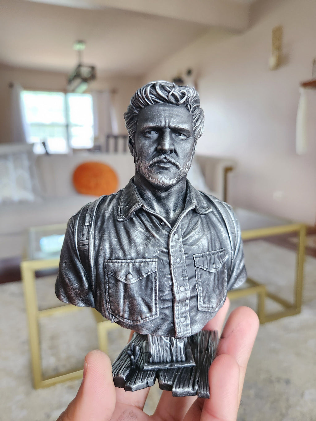 Joel Miller Bust - Perfect for Last of Us TV Collectors! - Pedro Pascal Hand Painted, 5.5" Tall