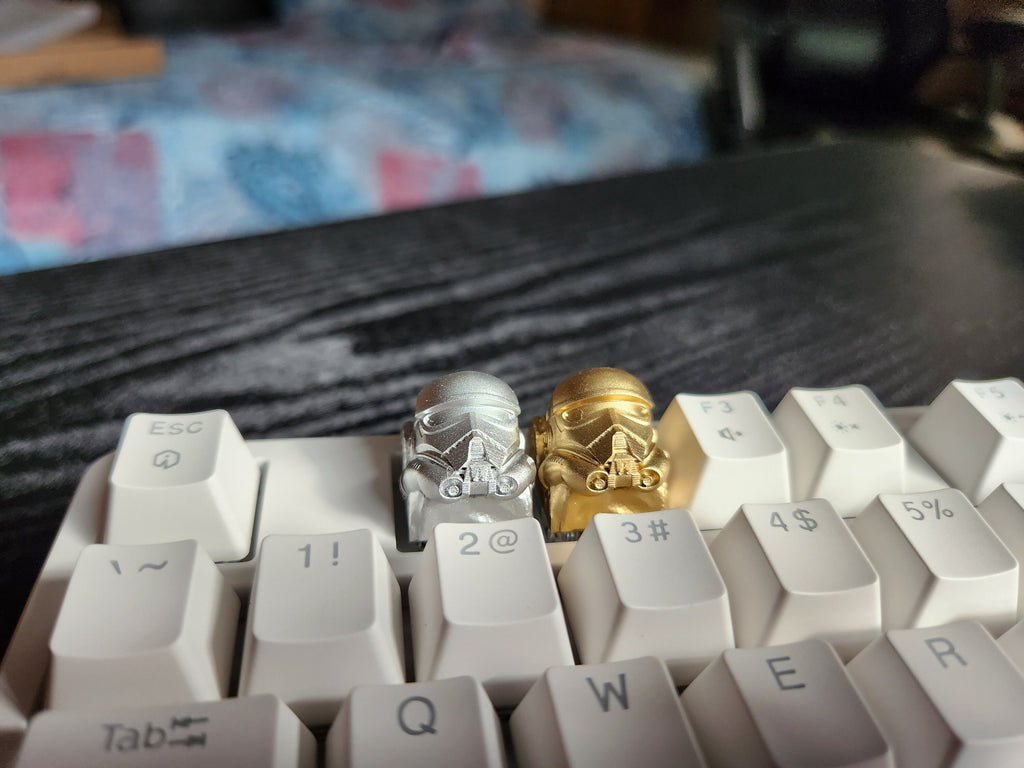 Trooper Metallic Keycap - Hand Painted Cute Keycap Designs, My Hero, Cherry MX