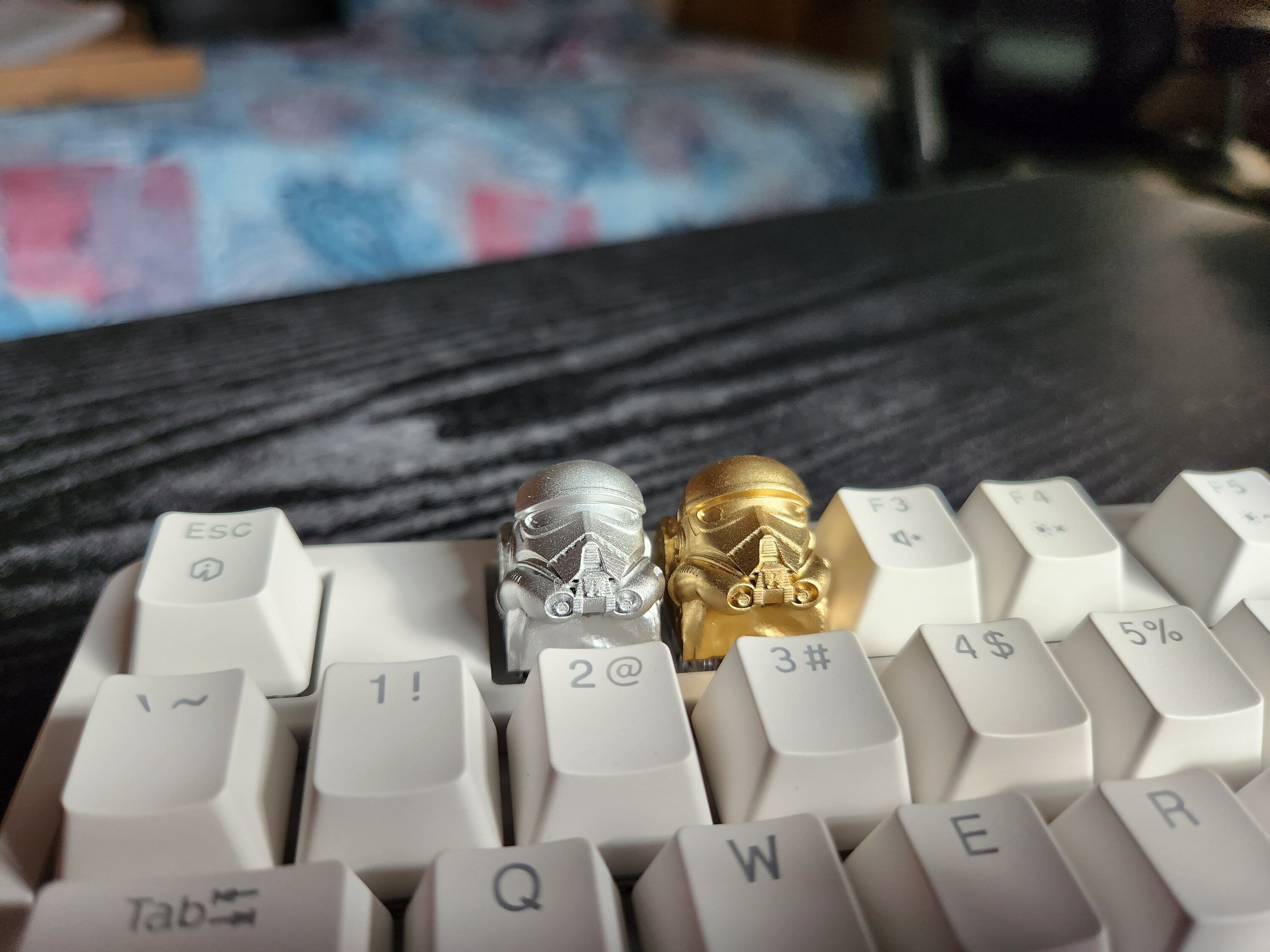 Trooper Metallic Keycap - Hand Painted Cute Keycap Designs, My Hero, Cherry MX