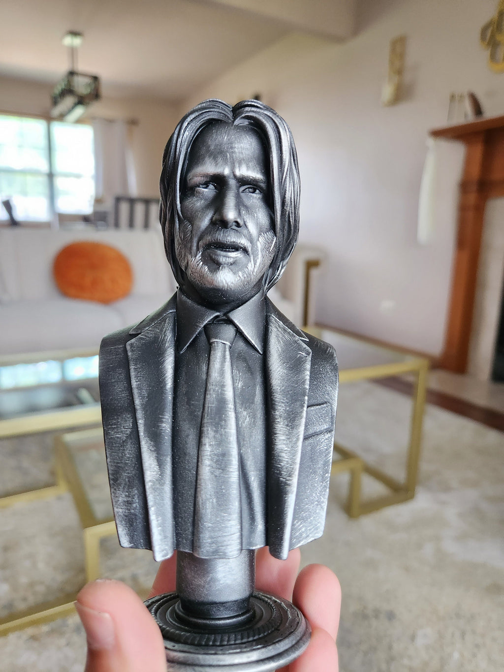 John Wick Bust - Perfect for Action Collectors! - Hand Painted, 6.5" Tall