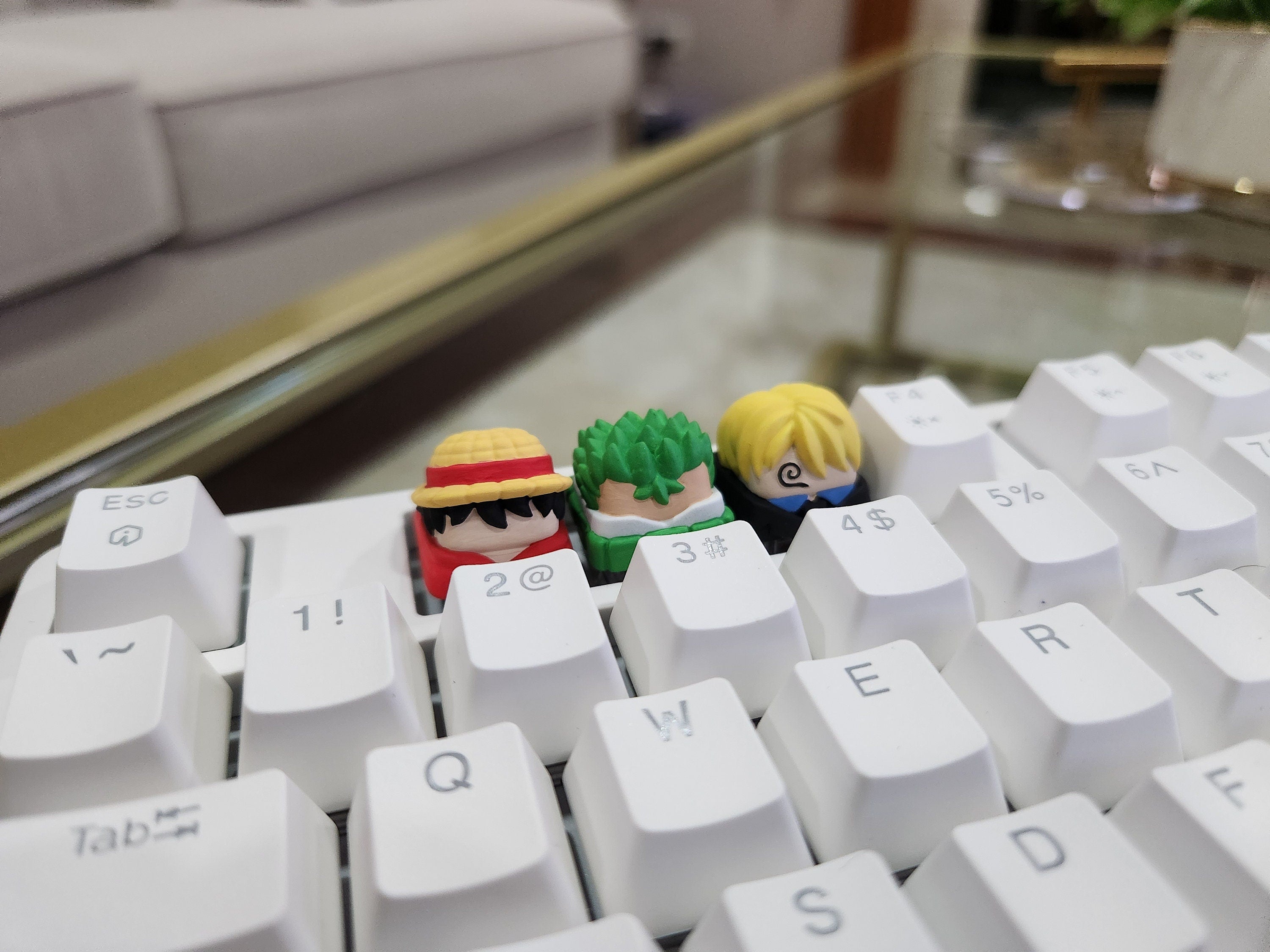 Anime Keycap - Hand Painted, Cute Keycap Designs, Cherry MX, Hiko3D