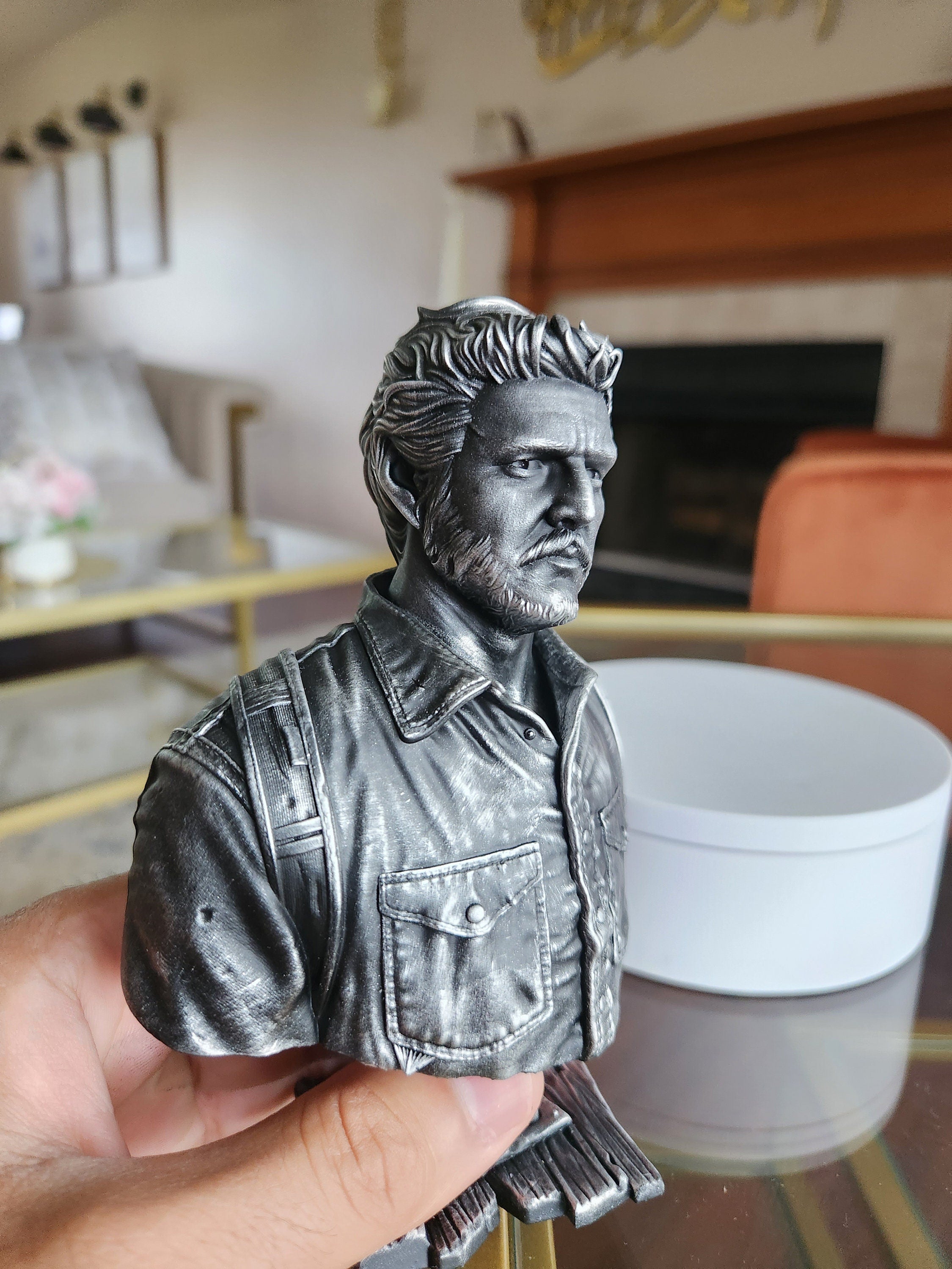 Joel Miller Bust - Perfect for Last of Us TV Collectors! - Pedro Pascal Hand Painted, 5.5" Tall