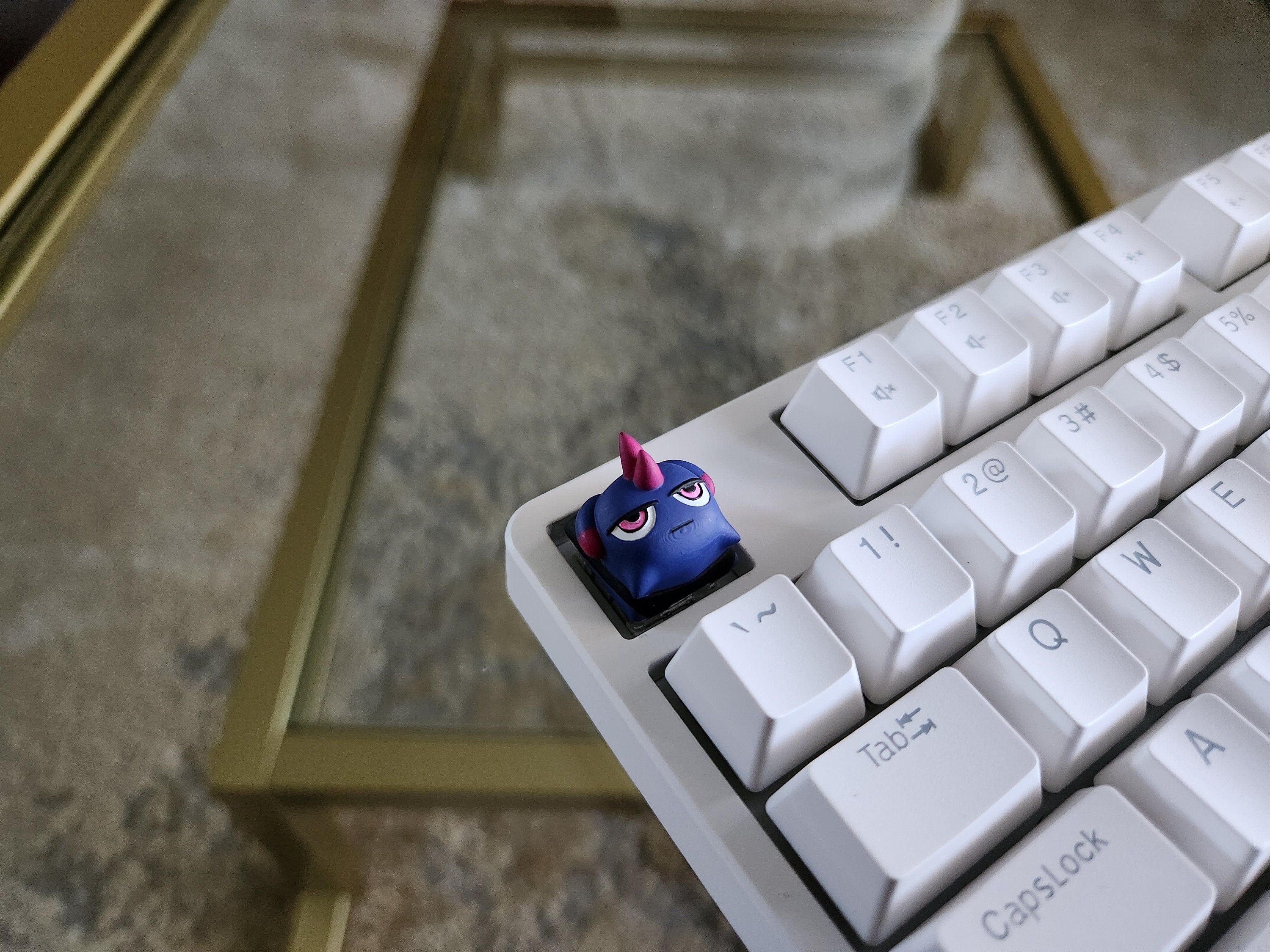 Palworld Depresso Video Game Keycap - Hand Painted Cute Keycap Designs, Cherry MX