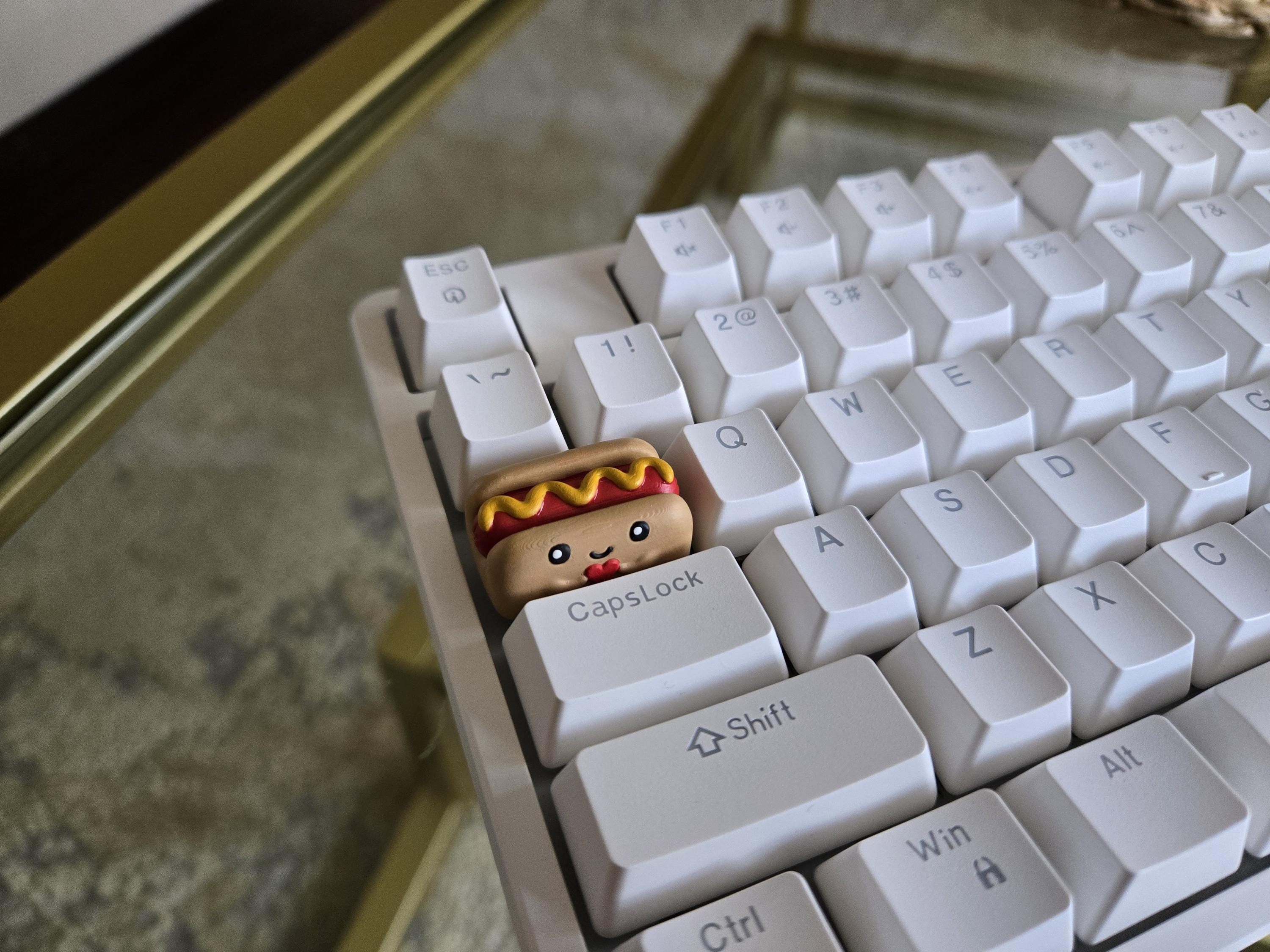 Hotdog Food Keycap - Hand Painted Cute Keycap Designs, Cherry MX