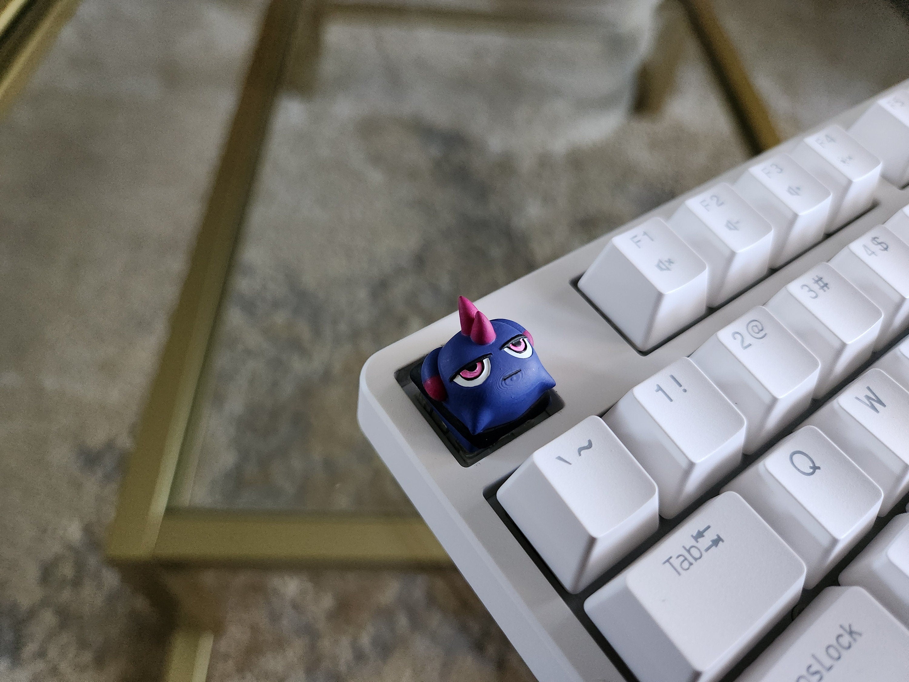 Palworld Depresso Video Game Keycap - Hand Painted Cute Keycap Designs, Cherry MX