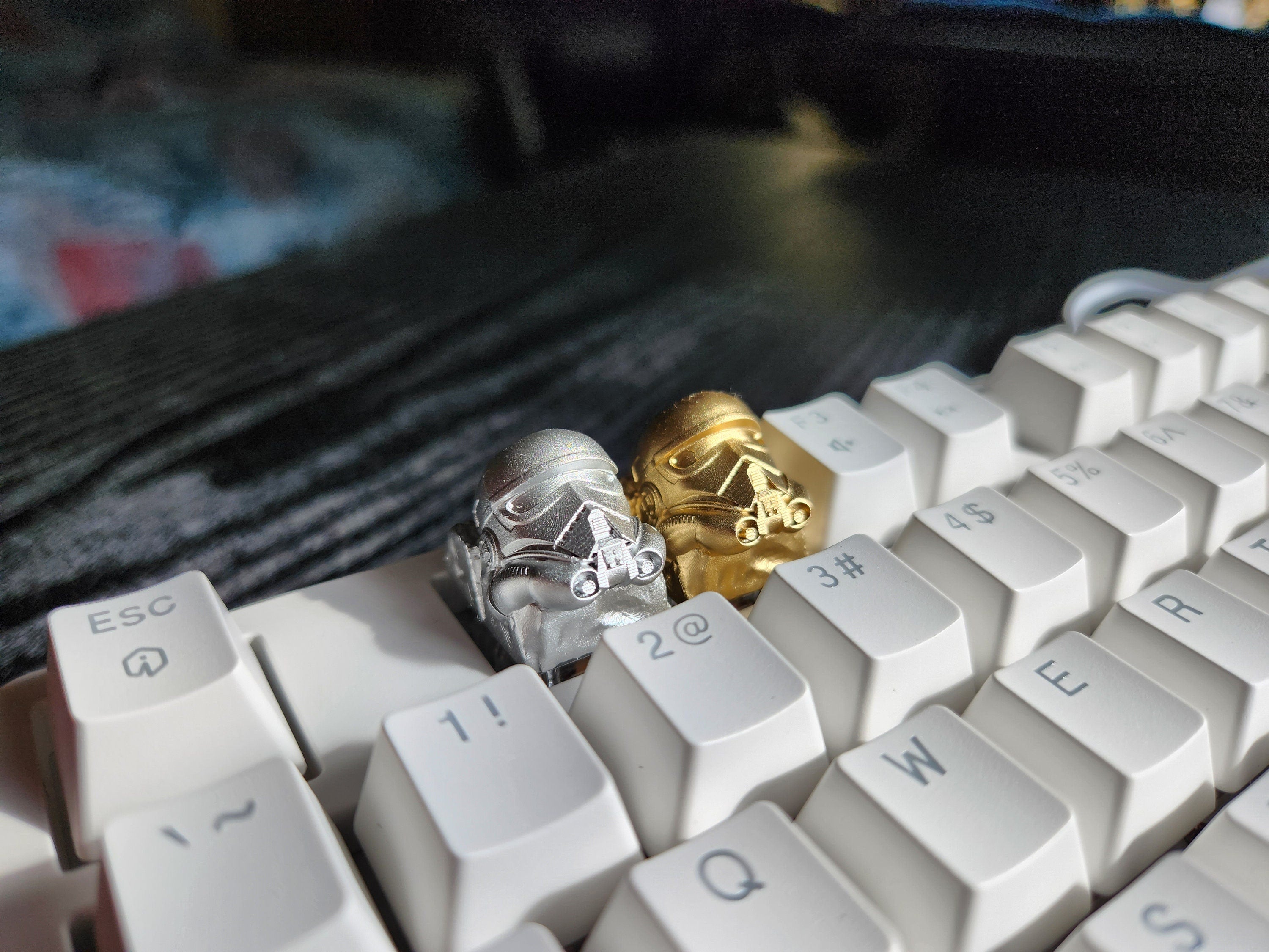 Trooper Metallic Keycap - Hand Painted Cute Keycap Designs, My Hero, Cherry MX