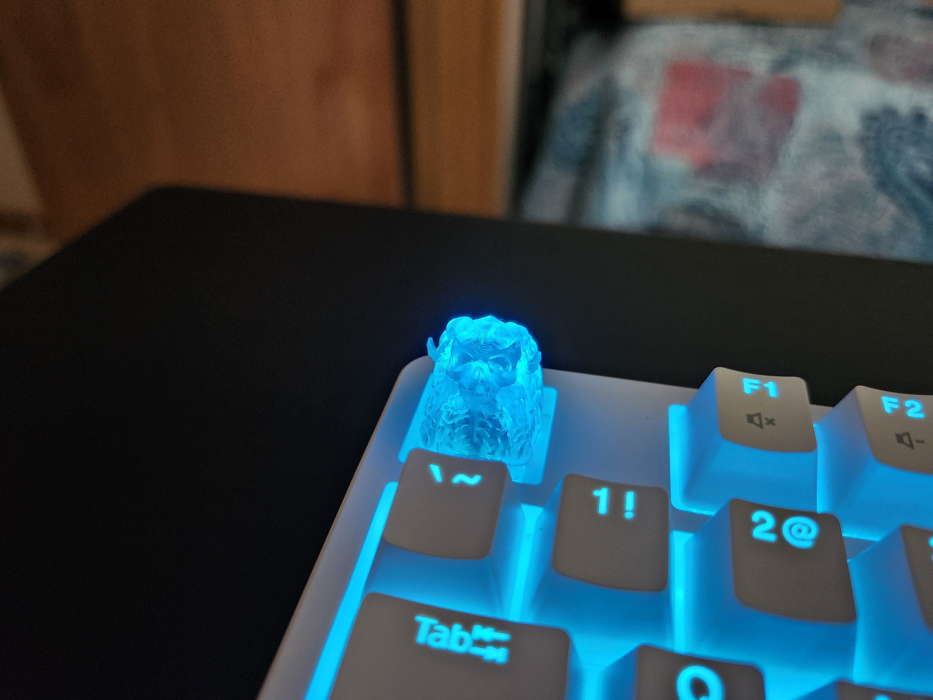 Demon Skull Keycap - Clear Transparent Cute Keycap Designs, Cherry MX, Multiple Colors
