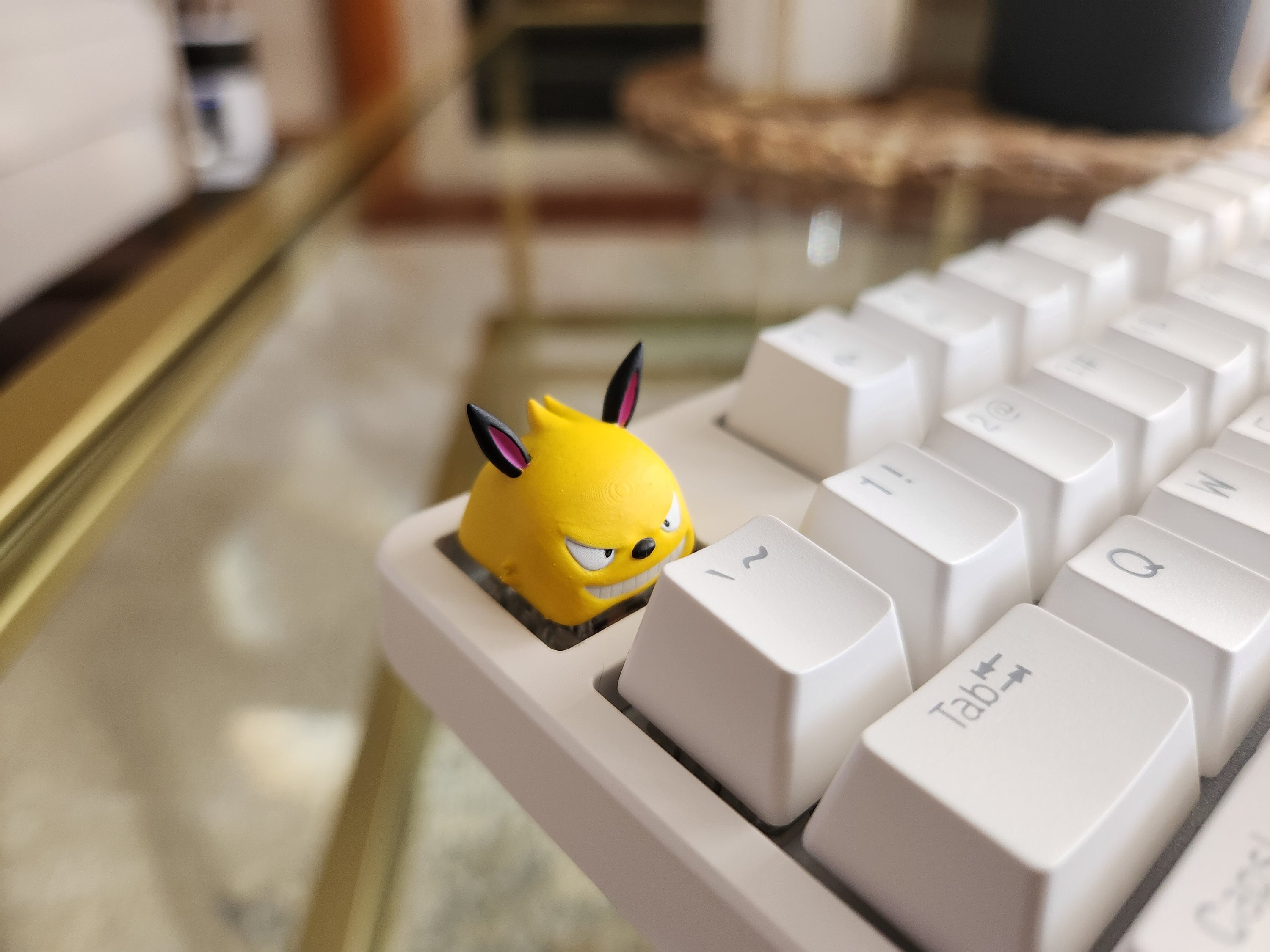Palworld Grizzbolt Video Game Keycap - Hand Painted, Cute Keycap Designs, Cherry MX