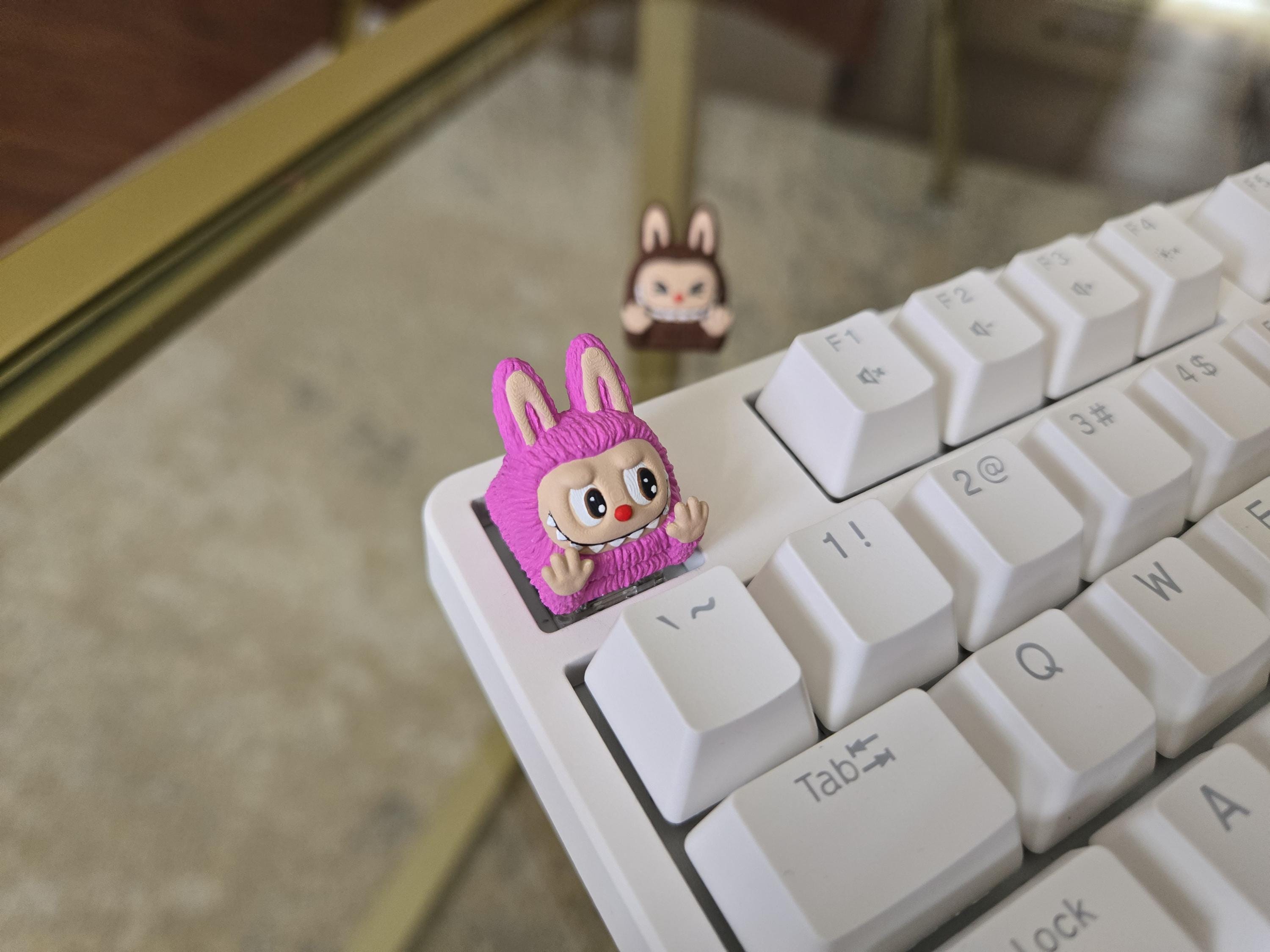 Labubu Keycap - Hand Painted, Cute Keycap Designs, Cherry MX