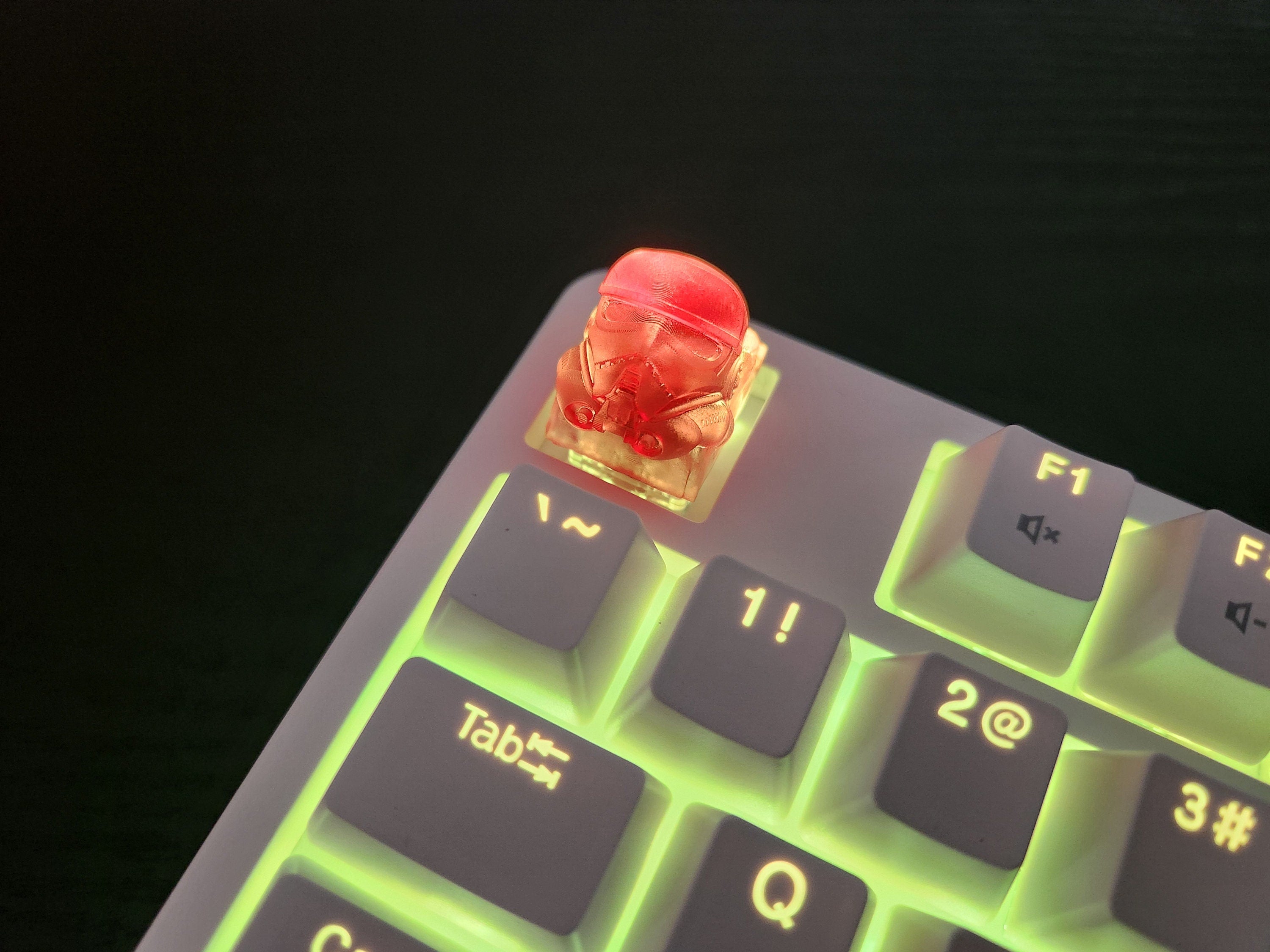 Trooper Keycap - Clear Transparent Cute Keycap Designs, Cherry MX, Multiple Colors