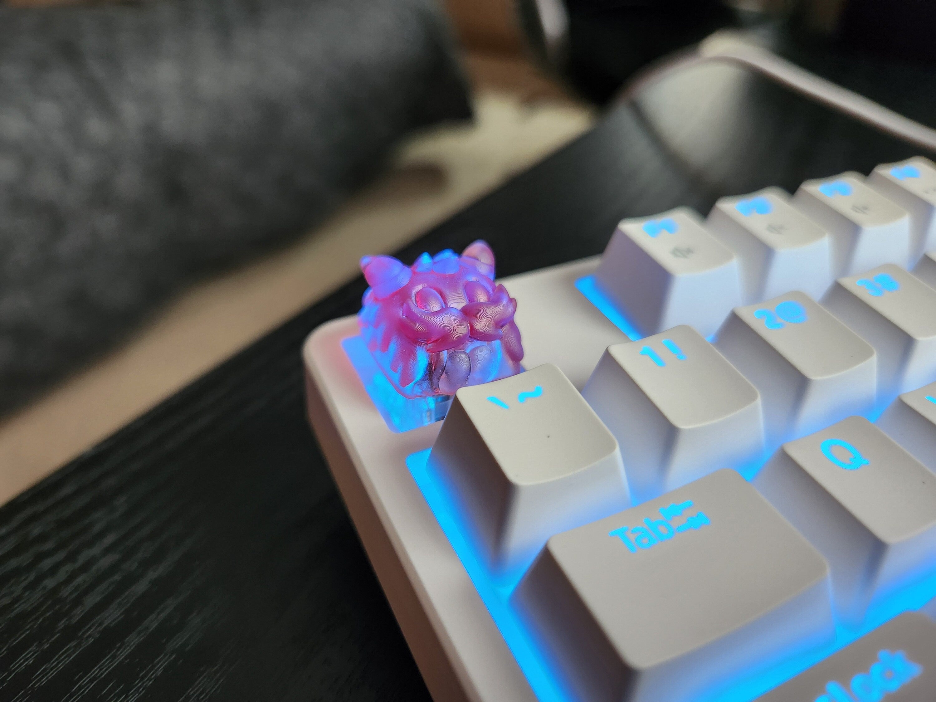 Video Game Keycap - Clear Transparent, Cute Keycap Designs, Cherry MX, Multiple Colors, Hiko3D