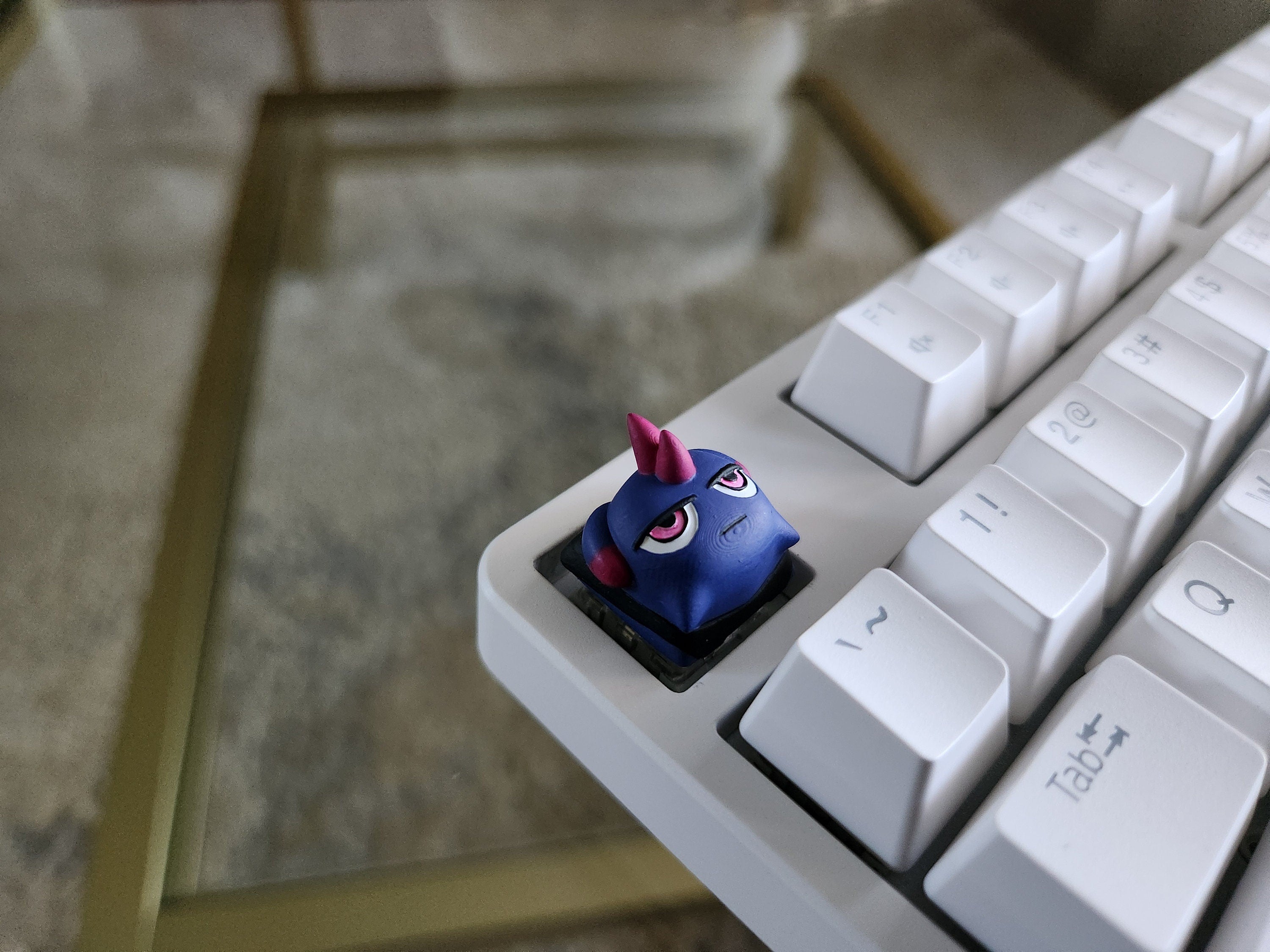 Palworld Depresso Video Game Keycap - Hand Painted Cute Keycap Designs, Cherry MX