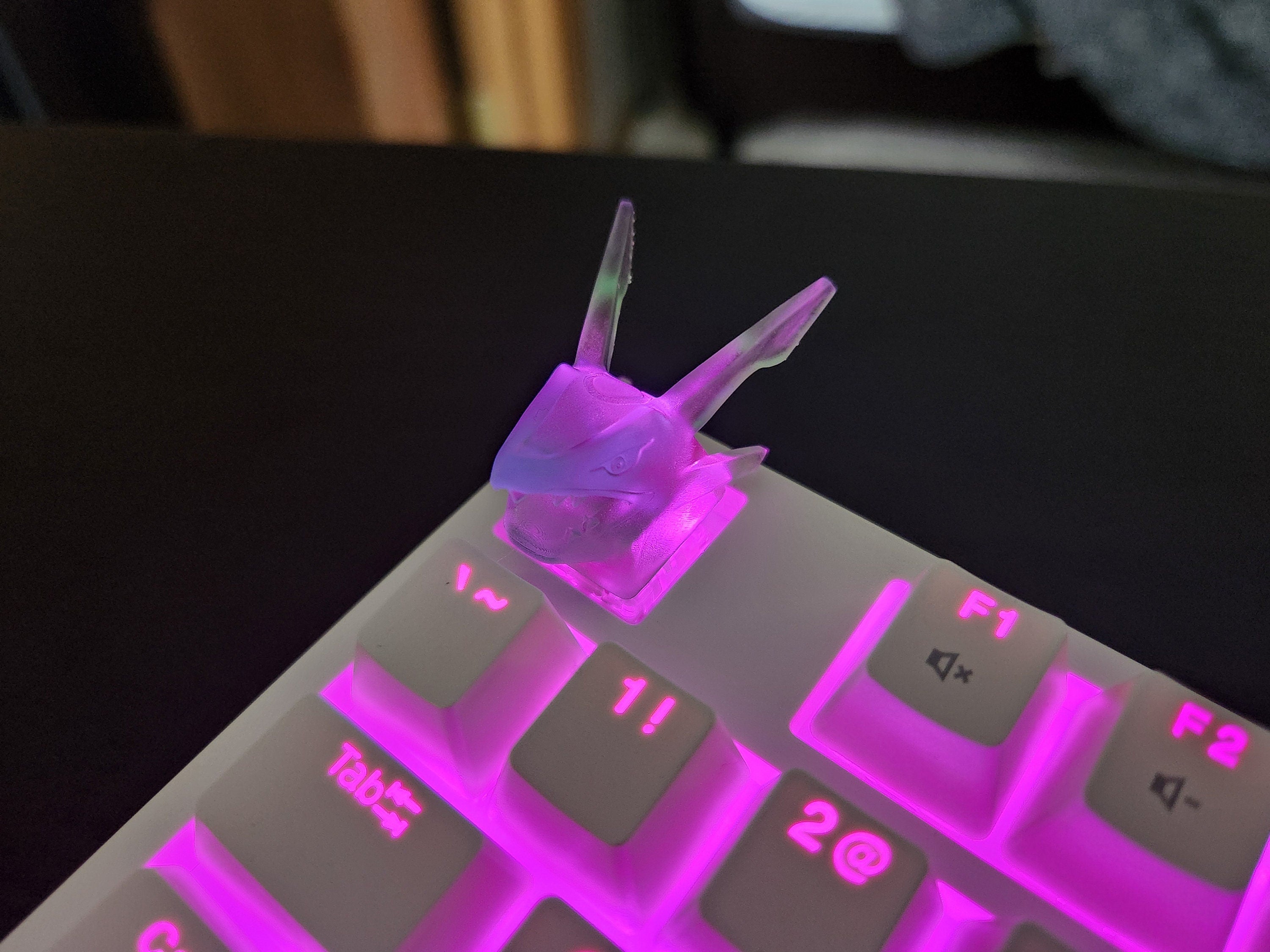 Video Game Keycap - Clear Transparent Cute Keycap Designs, Cherry MX, Multiple Colors, Hiko3D