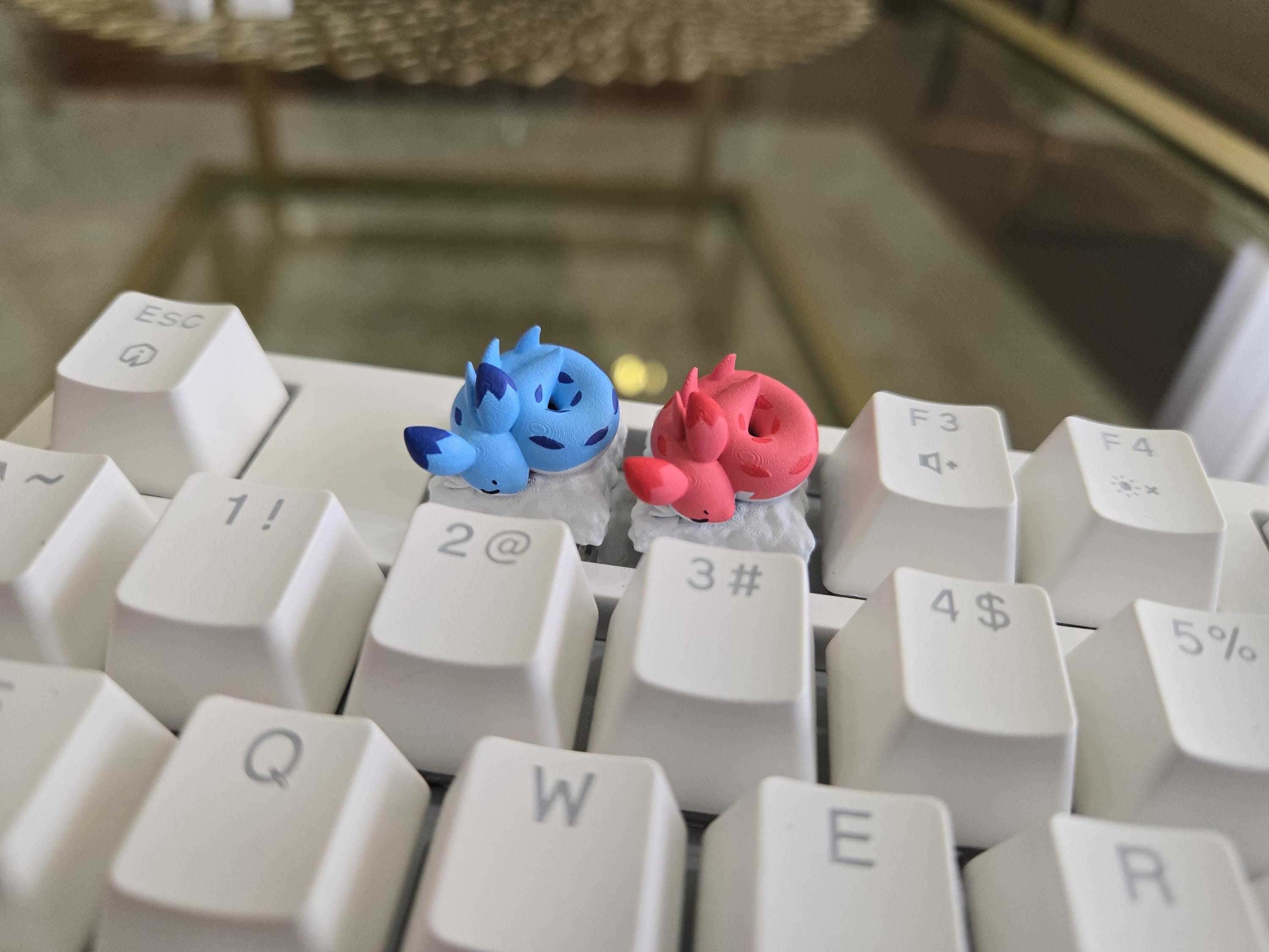 Palworld Chillet Video Game Keycap - Hand Painted, Cute Keycap Designs, Cherry MX