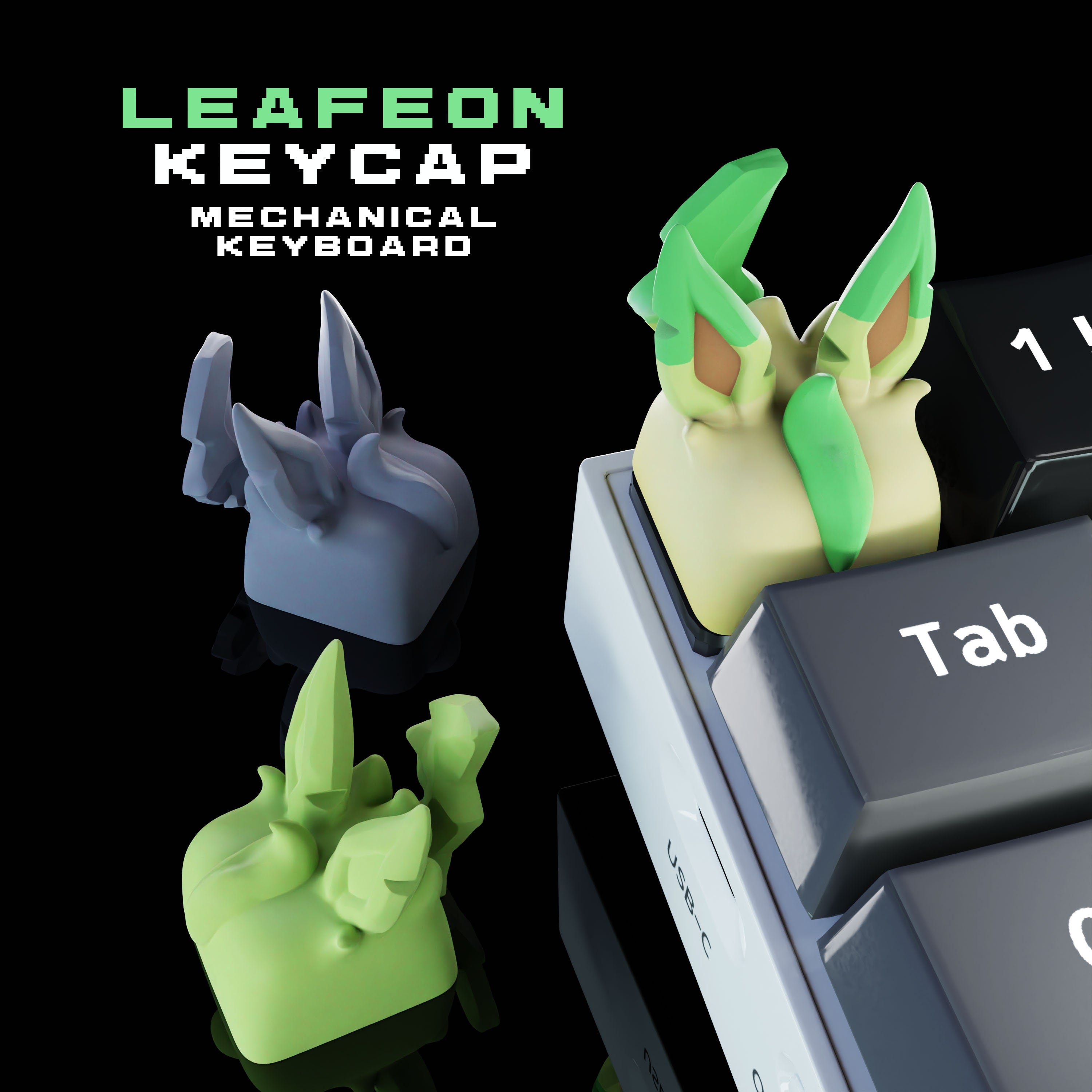 Anime Keycaps - Hand Painted Cute Keycap Designs, Cherry MX