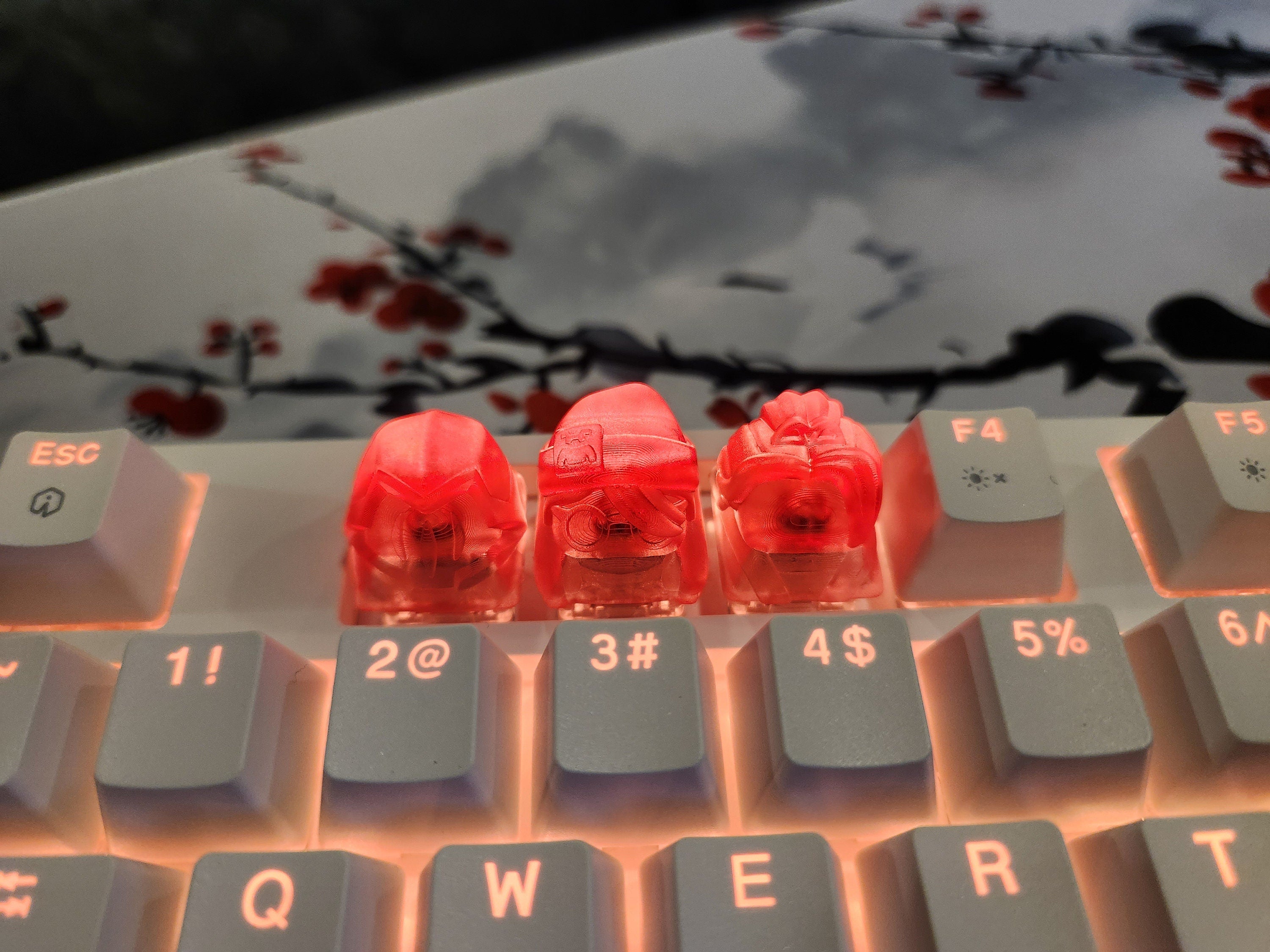 Video Game Keycap - Clear Transparent Cute Keycap Designs, Cherry MX, Multiple Colors, Hiko3D