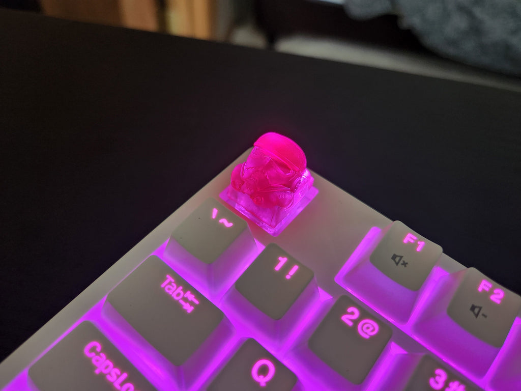 Trooper Keycap - Clear Transparent Cute Keycap Designs, Cherry MX, Multiple Colors