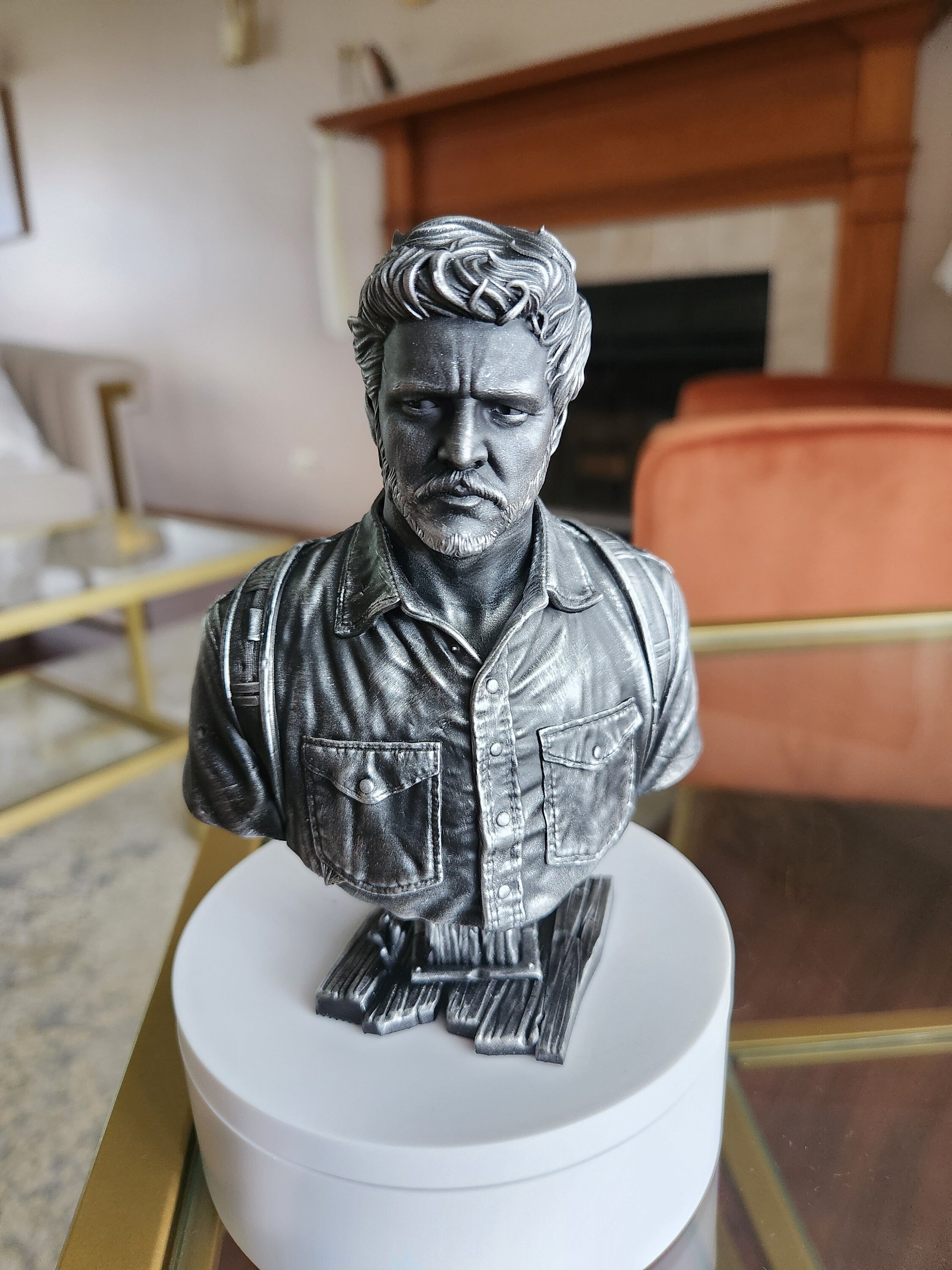 Joel Miller Bust - Perfect for Last of Us TV Collectors! - Pedro Pascal Hand Painted, 5.5" Tall