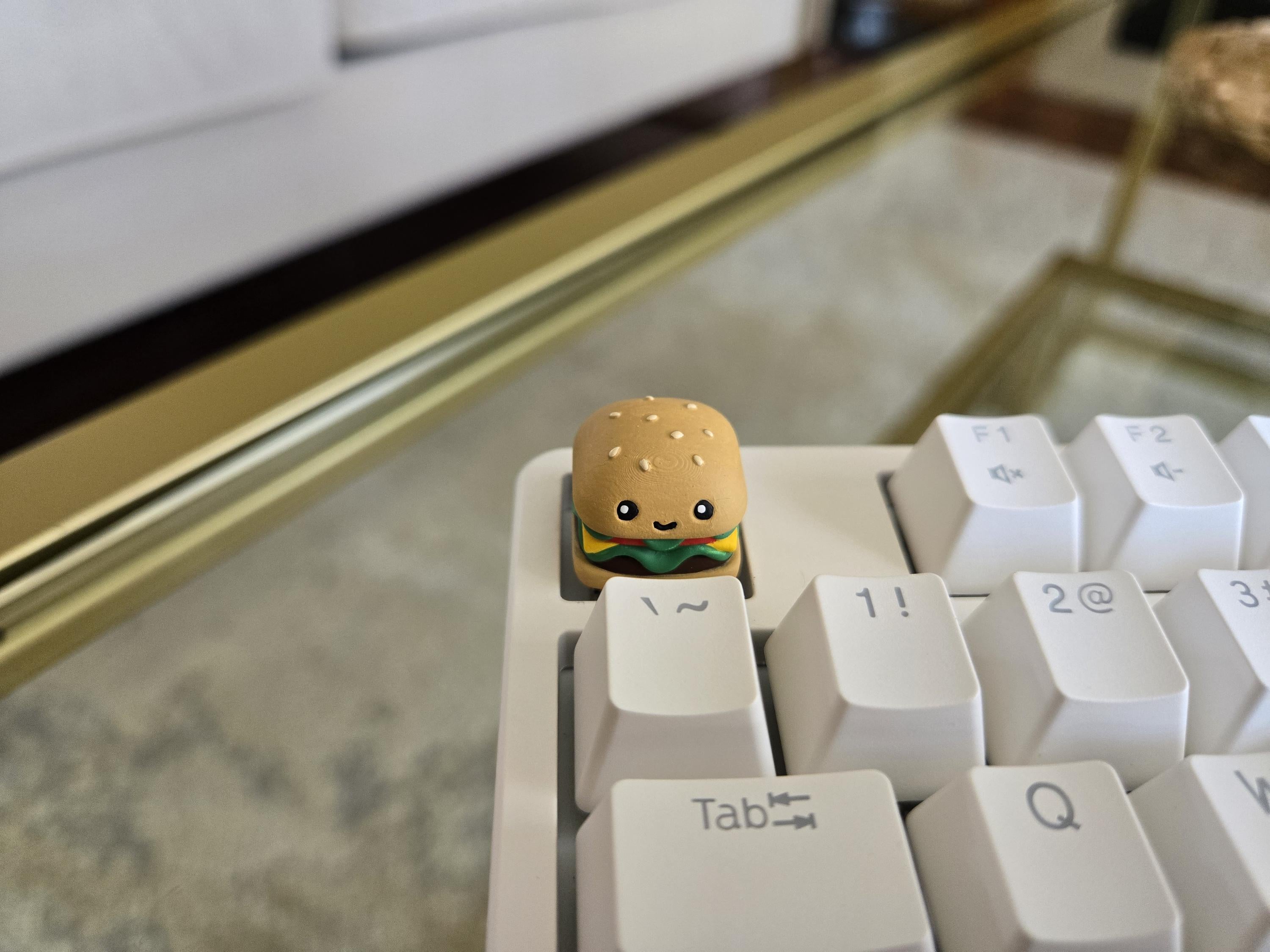 Burger Food Keycap - Hand Painted Cute Keycap Designs, Cherry MX