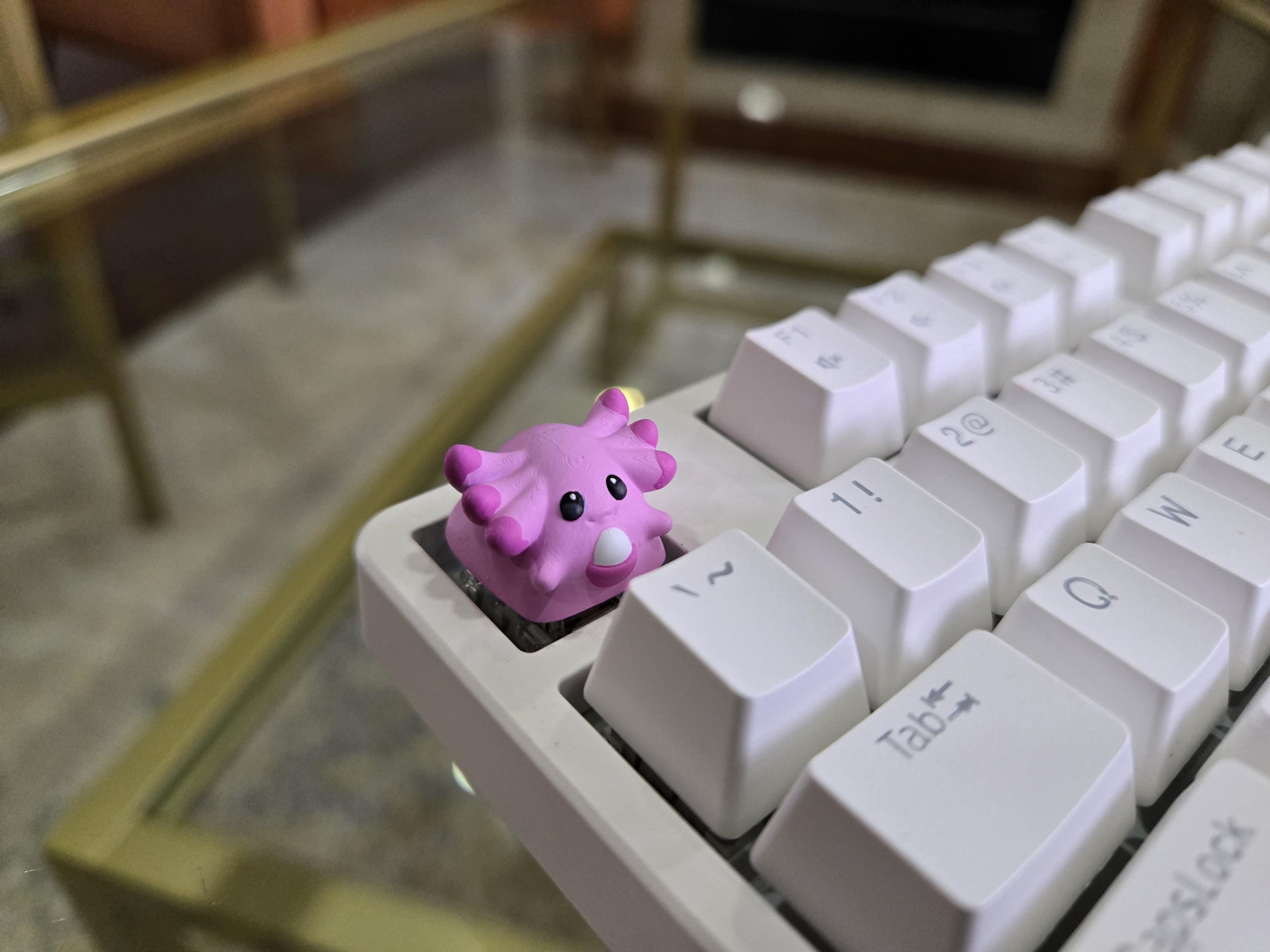 Anime Chansey Keycap - Hand Painted Cute Keycap Designs, Cherry MX