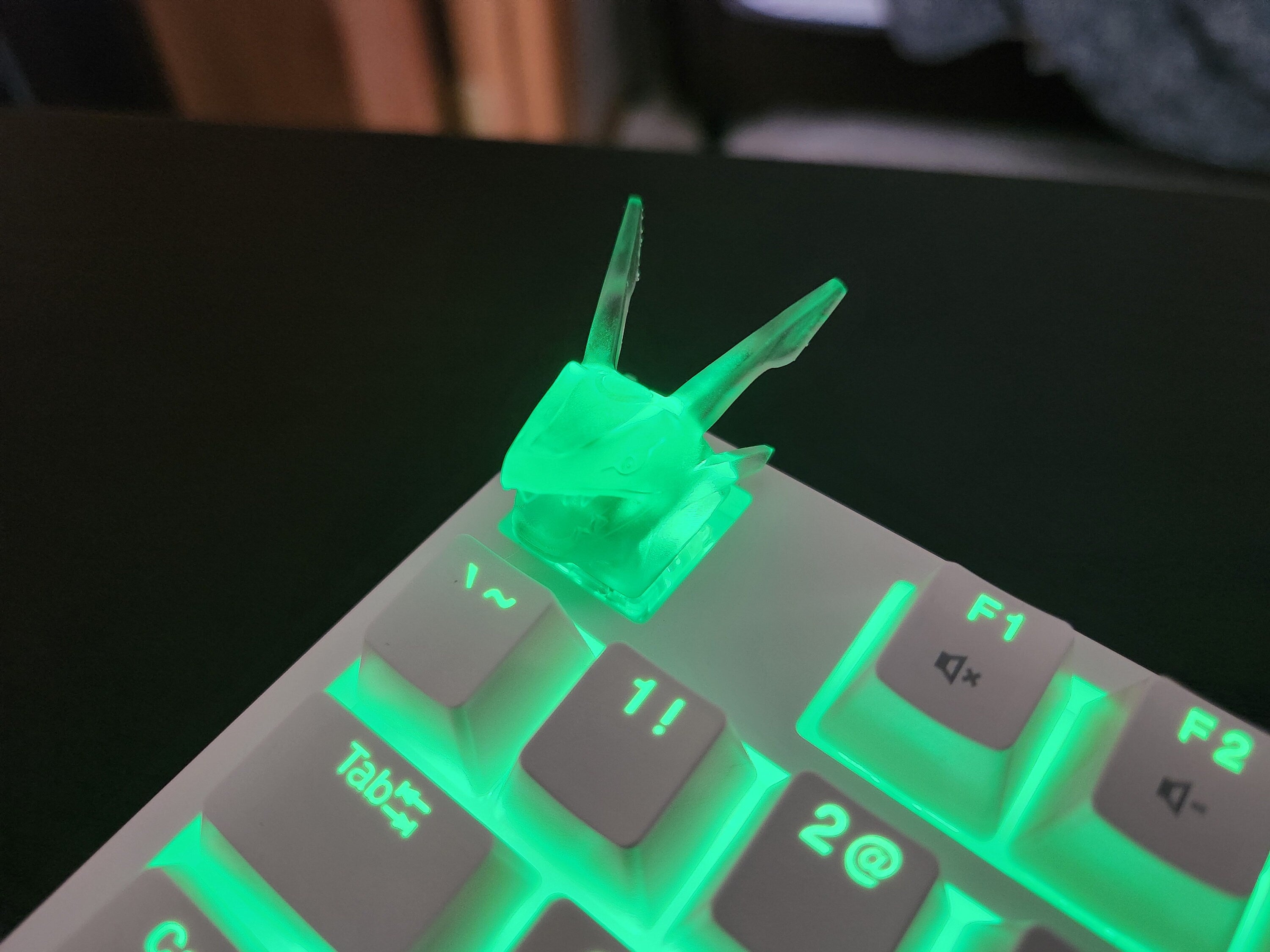 Video Game Keycap - Clear Transparent Cute Keycap Designs, Cherry MX, Multiple Colors, Hiko3D
