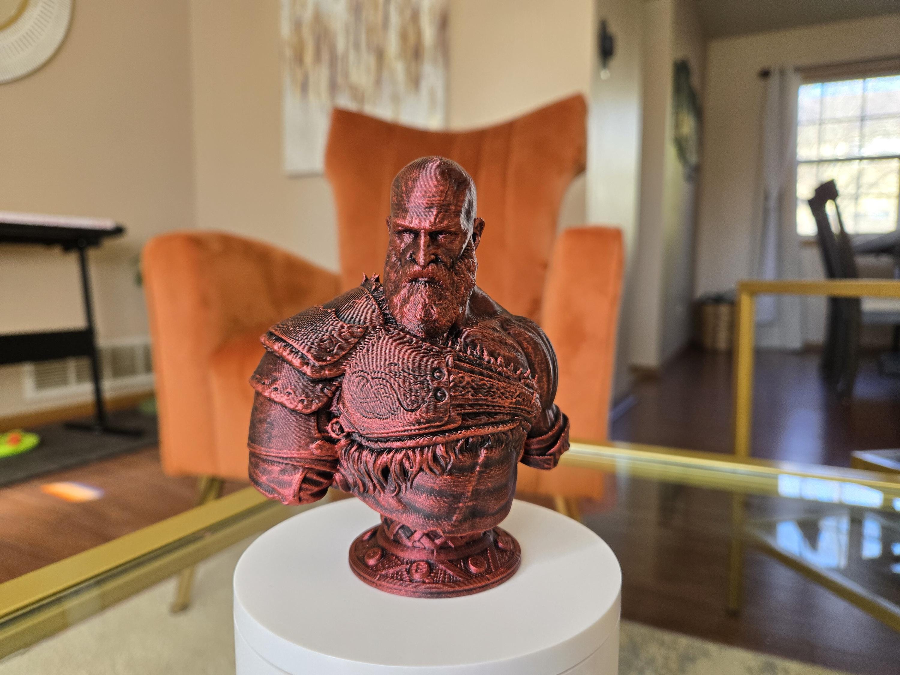 Kratos Video Game Bust Figure - Perfect for Anime Collectors! - Hand Painted, 5" Tall