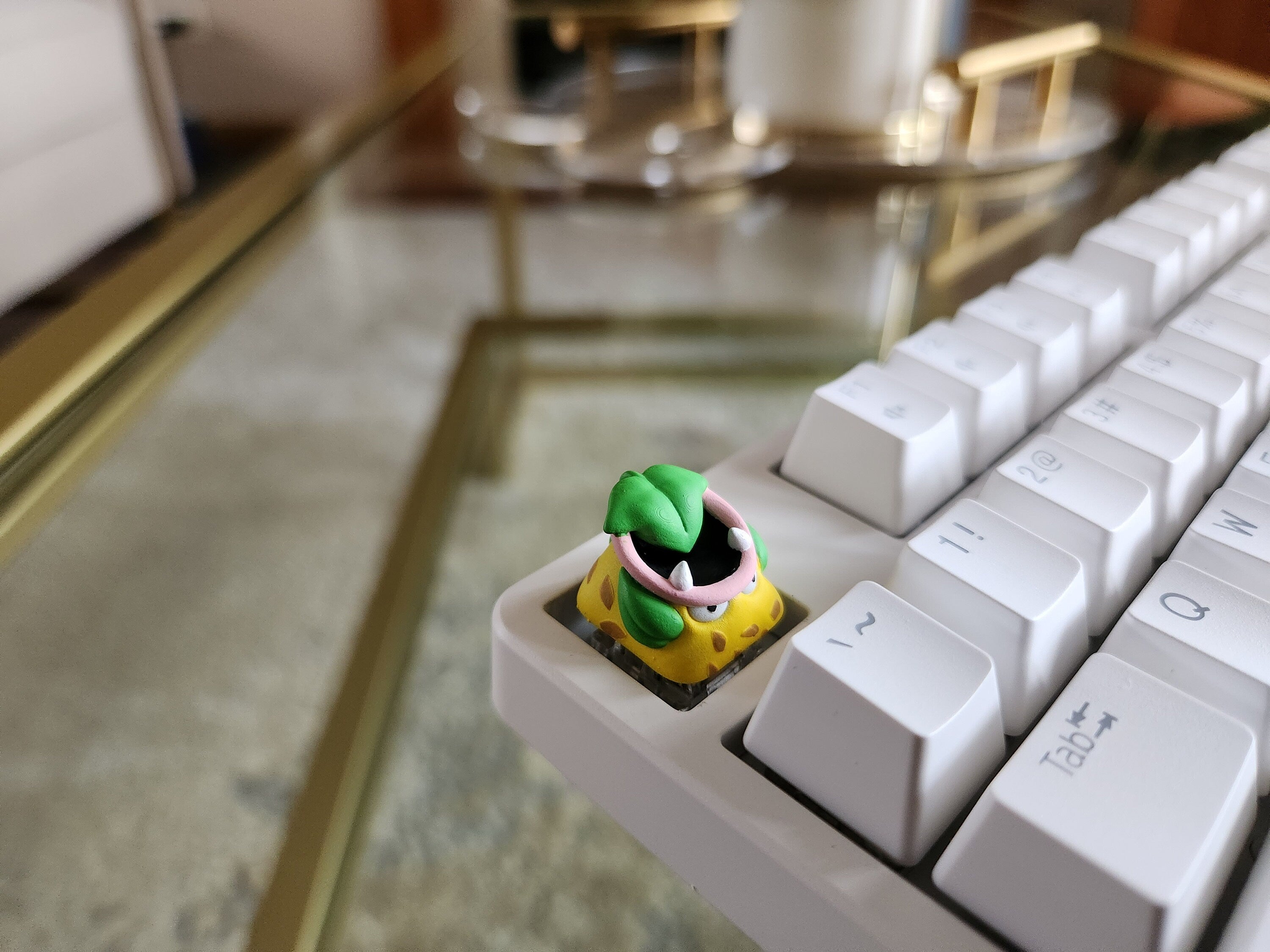 Anime Victreebel Keycap - Hand Painted Cute Keycap Designs, Cherry MX