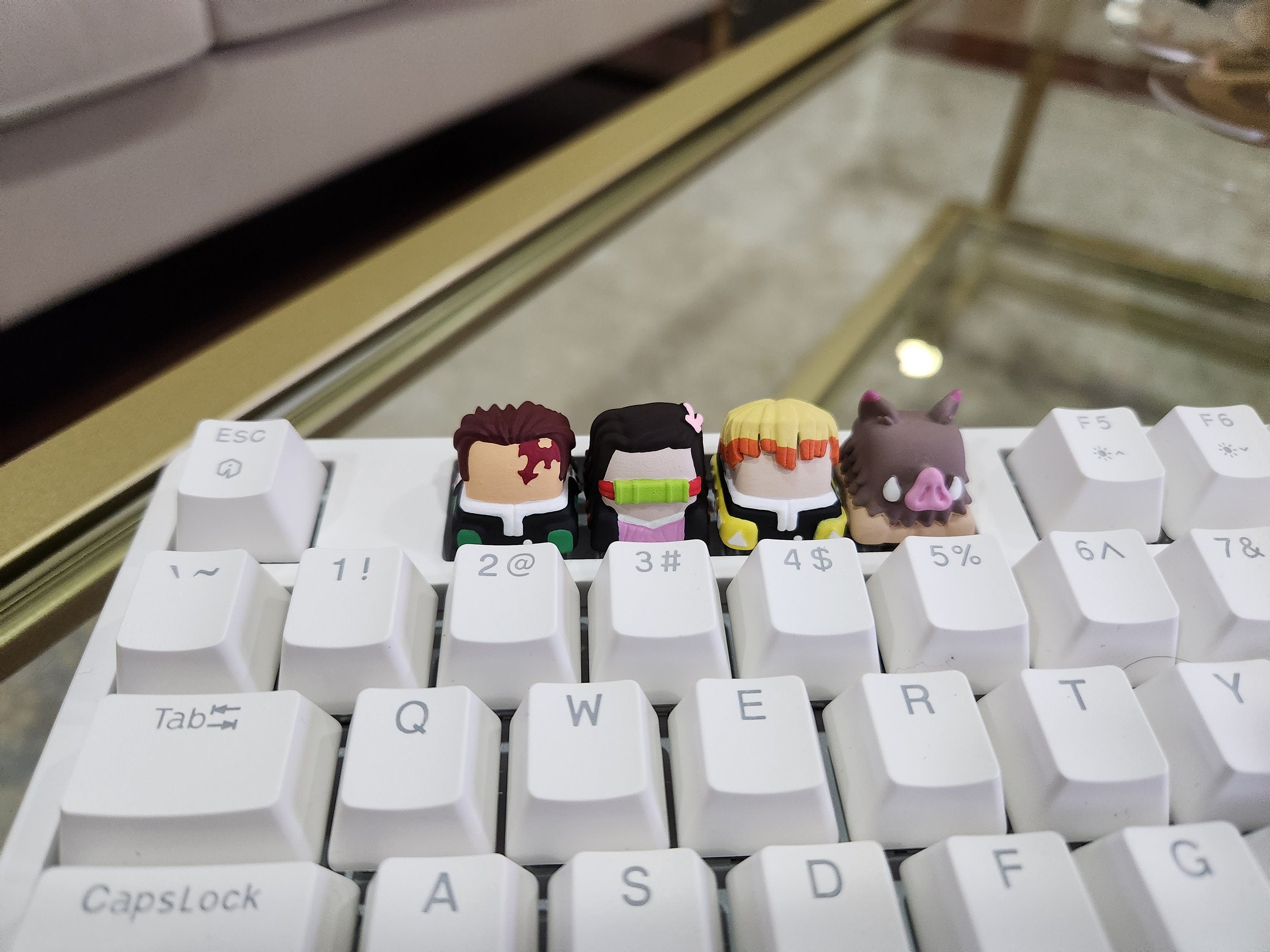 Anime Keycap - Hand Painted, Cute Keycap Designs, Cherry MX, Hiko3D