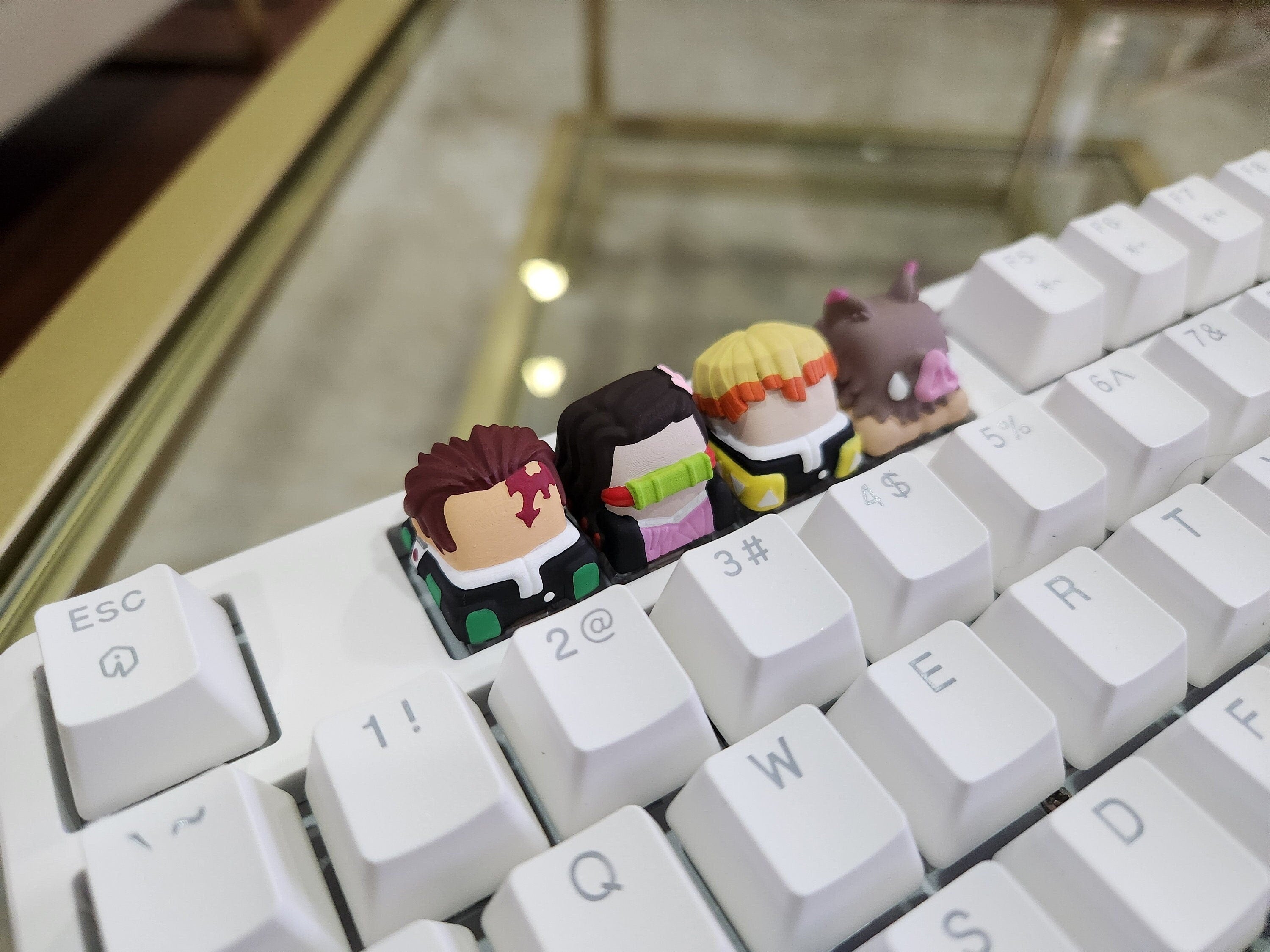 Anime Keycap - Hand Painted, Cute Keycap Designs, Cherry MX, Hiko3D