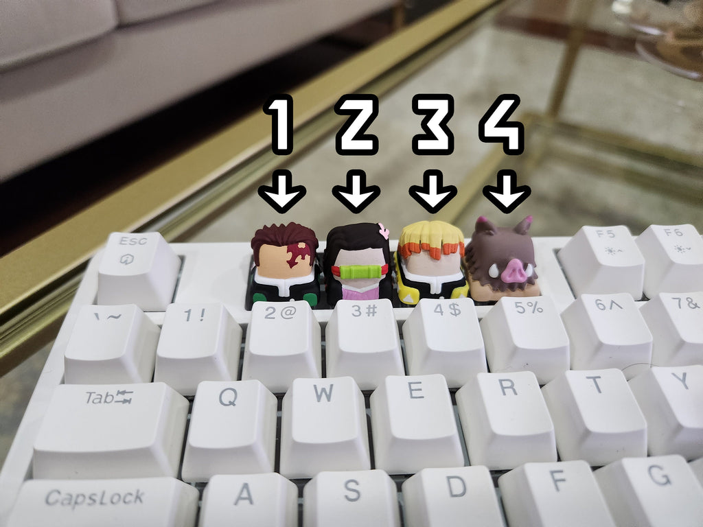 Anime Keycap - Hand Painted, Cute Keycap Designs, Cherry MX, Hiko3D