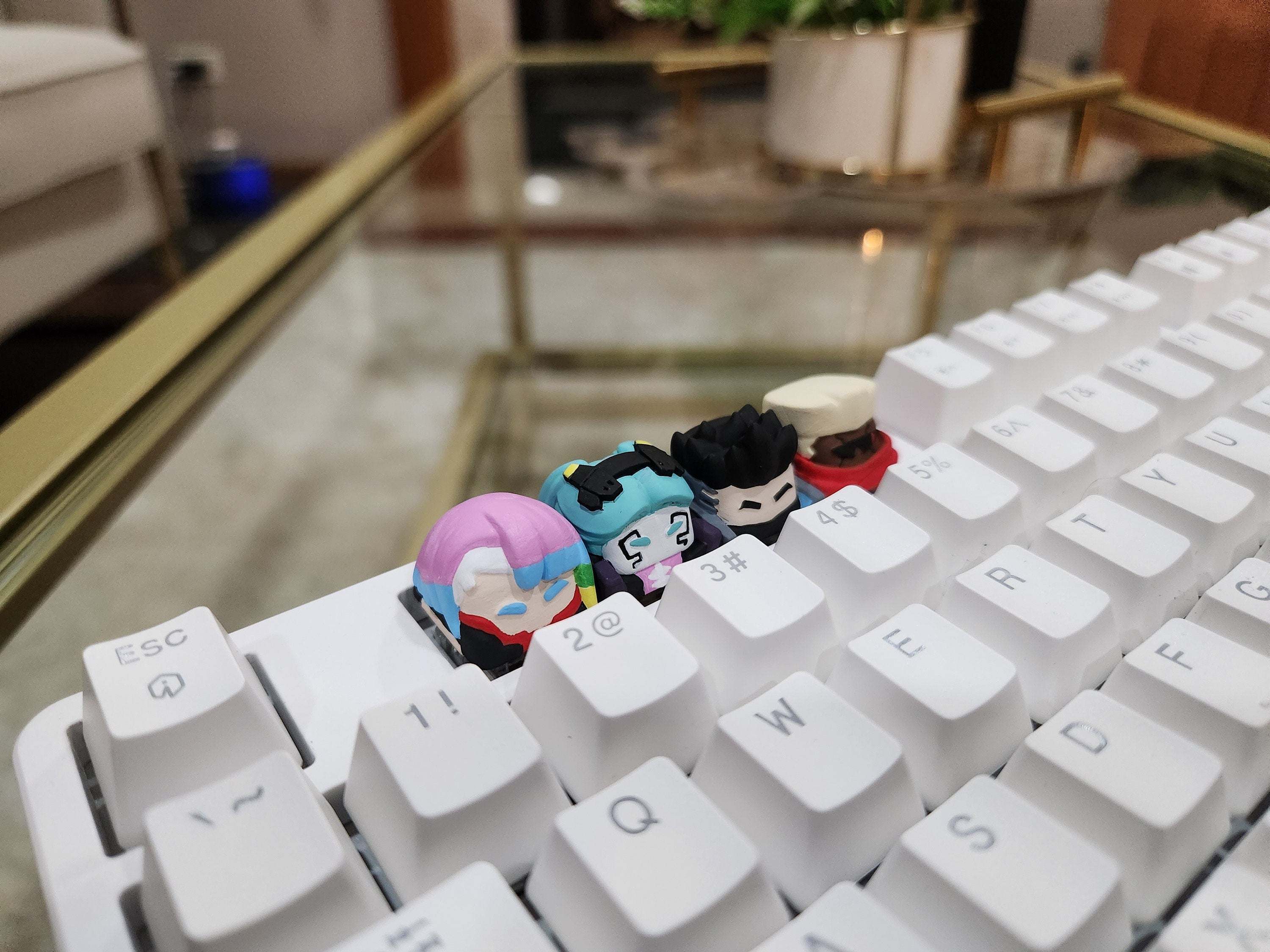 Anime Keycap - Hand Painted, Cute Keycap Designs, Cherry MX, Hiko3D