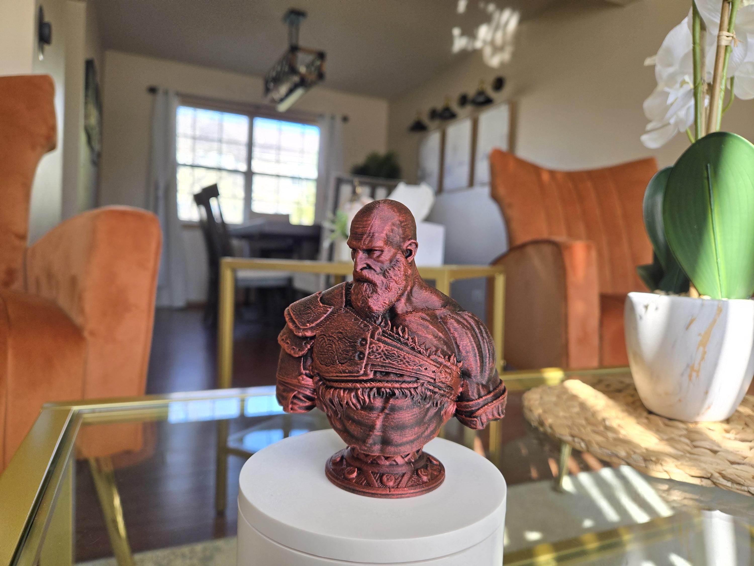 Kratos Video Game Bust Figure - Perfect for Anime Collectors! - Hand Painted, 5" Tall