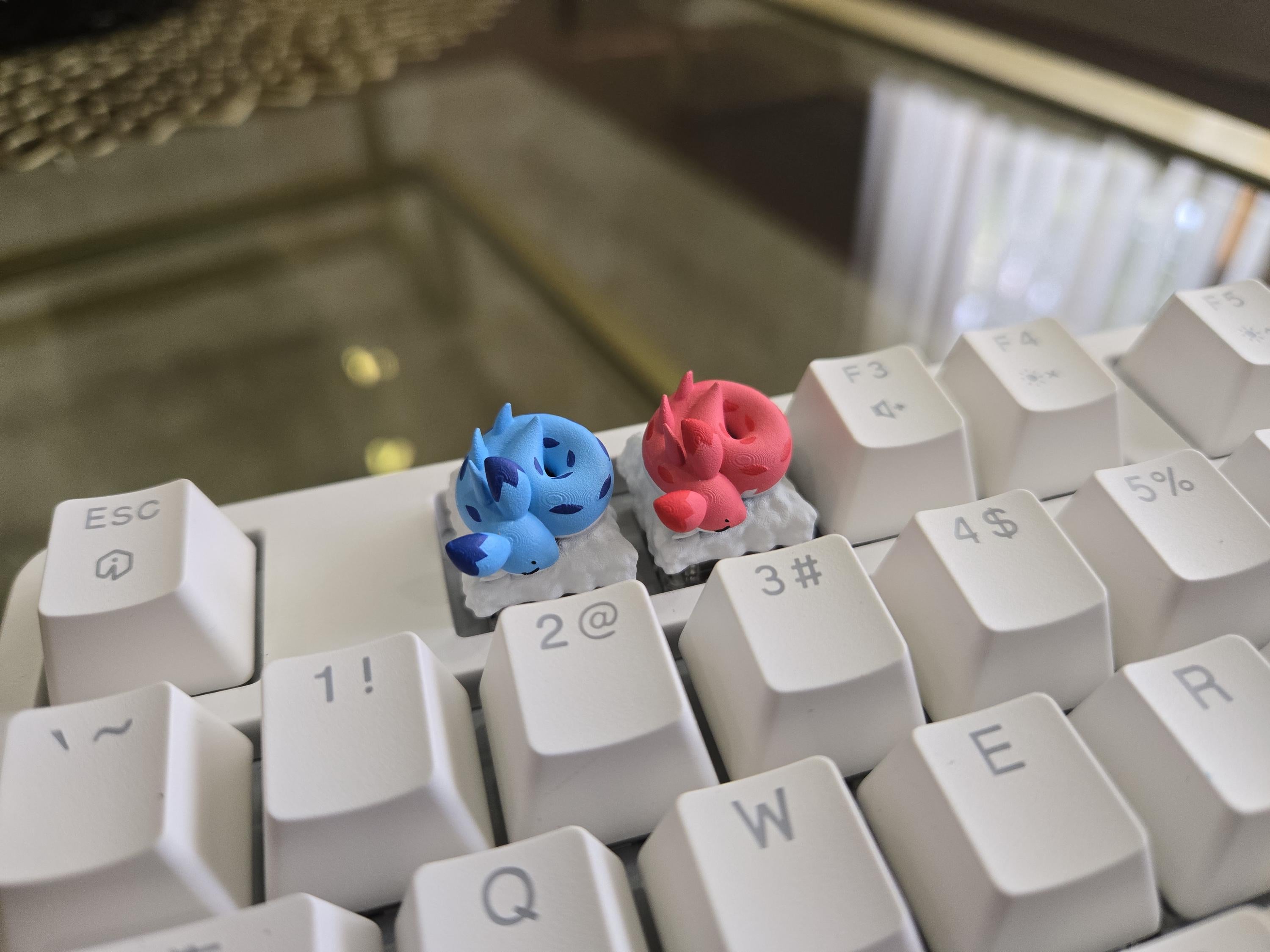 Palworld Chillet Video Game Keycap - Hand Painted, Cute Keycap Designs, Cherry MX