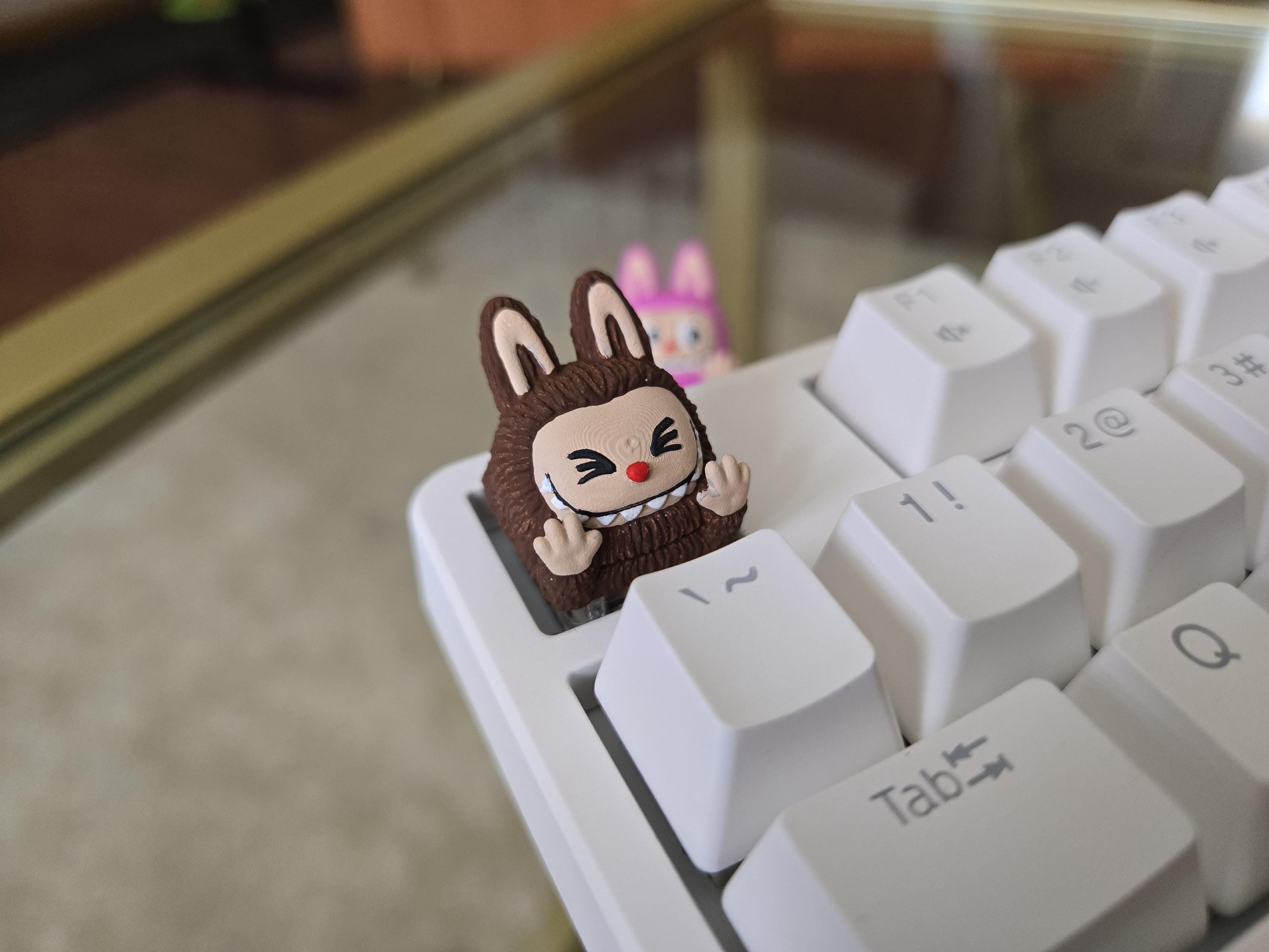 Labubu Keycap - Hand Painted, Cute Keycap Designs, Cherry MX