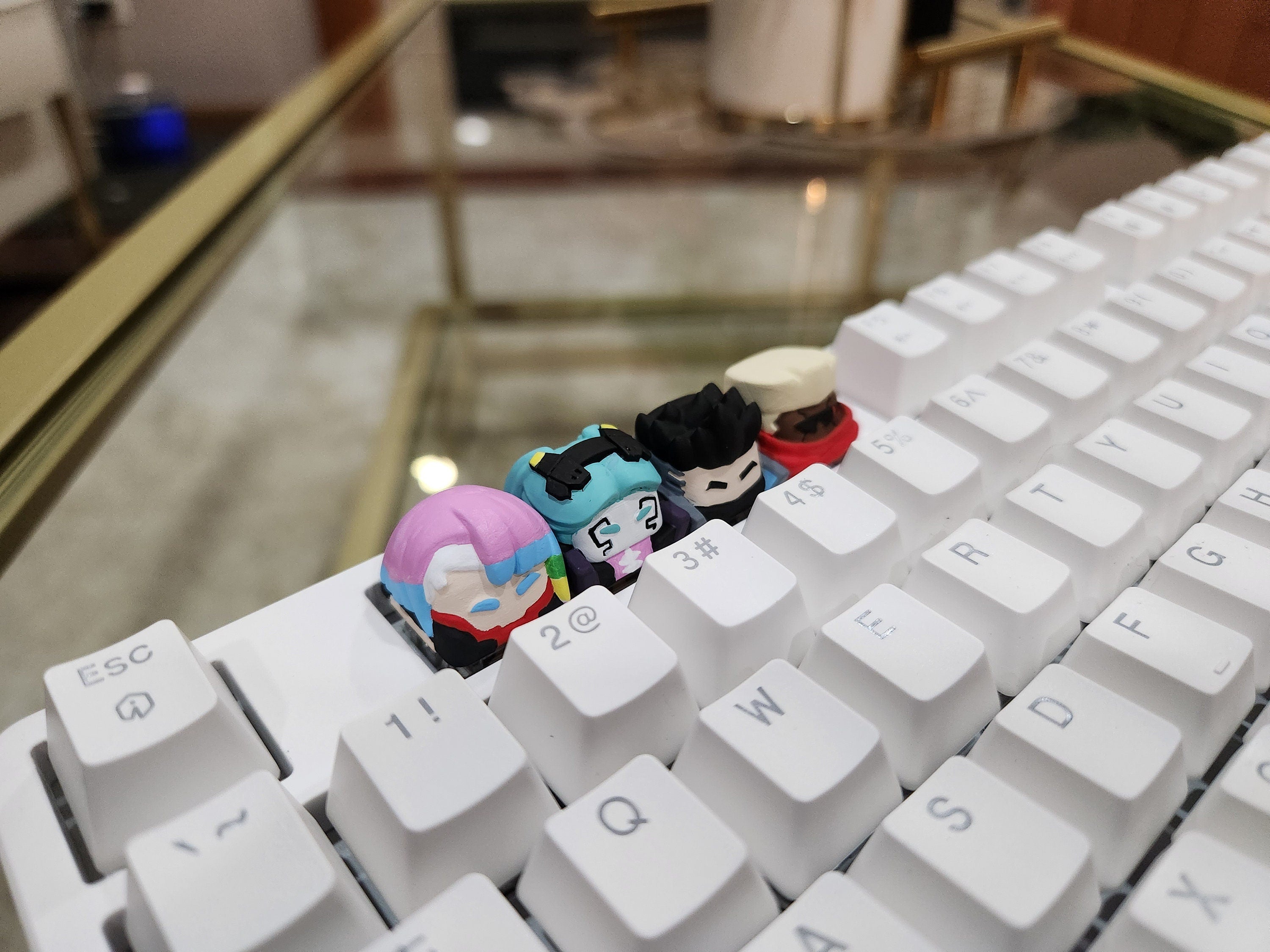 Anime Keycap - Hand Painted, Cute Keycap Designs, Cherry MX, Hiko3D