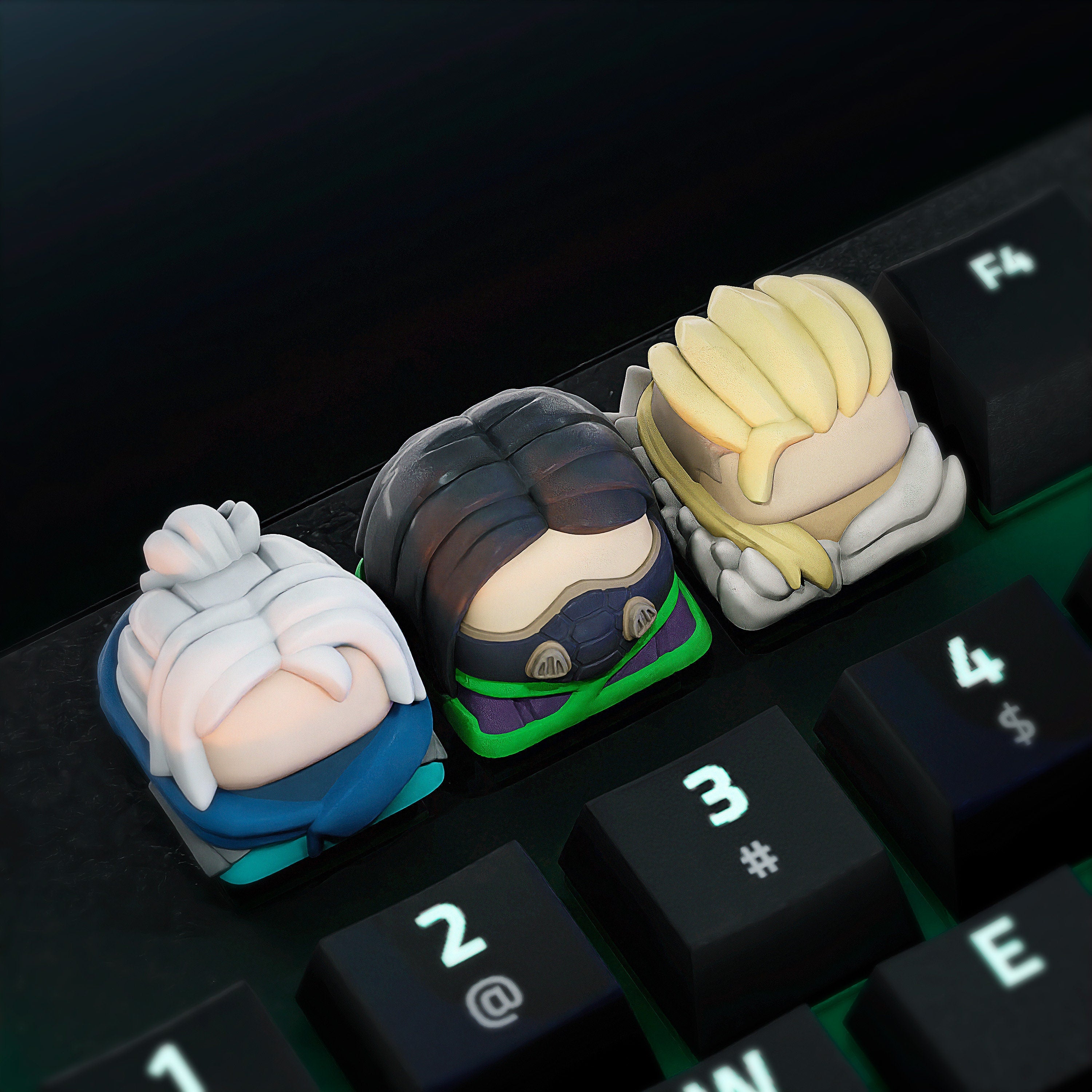 Video Game Keycaps - Hand Painted, Cute Keycap Designs, Cherry MX
