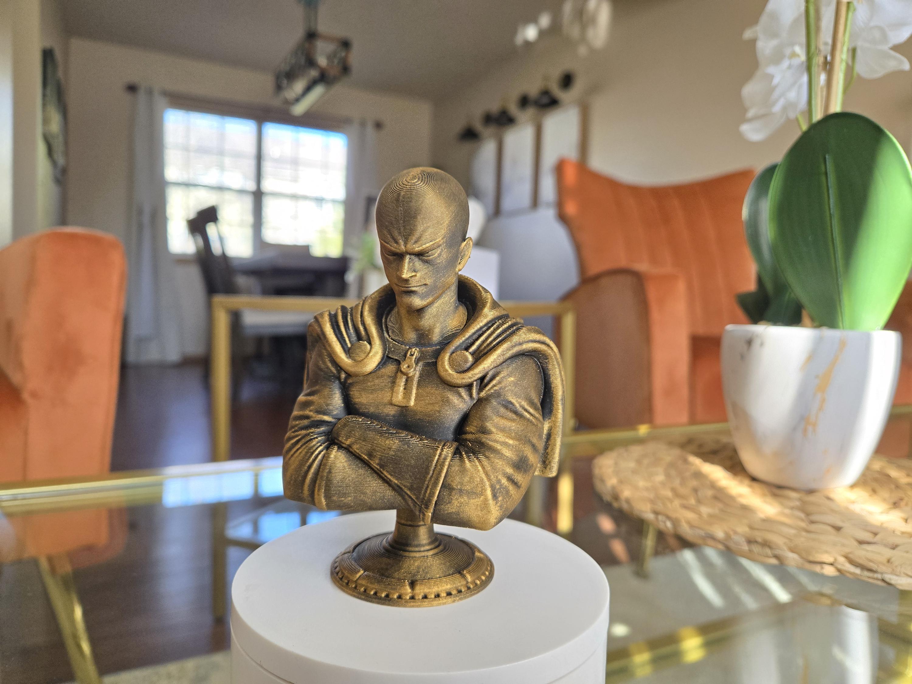 One Punch Anime Bust Figure - Perfect for Anime Collectors! - Hand Painted, 5" Tall