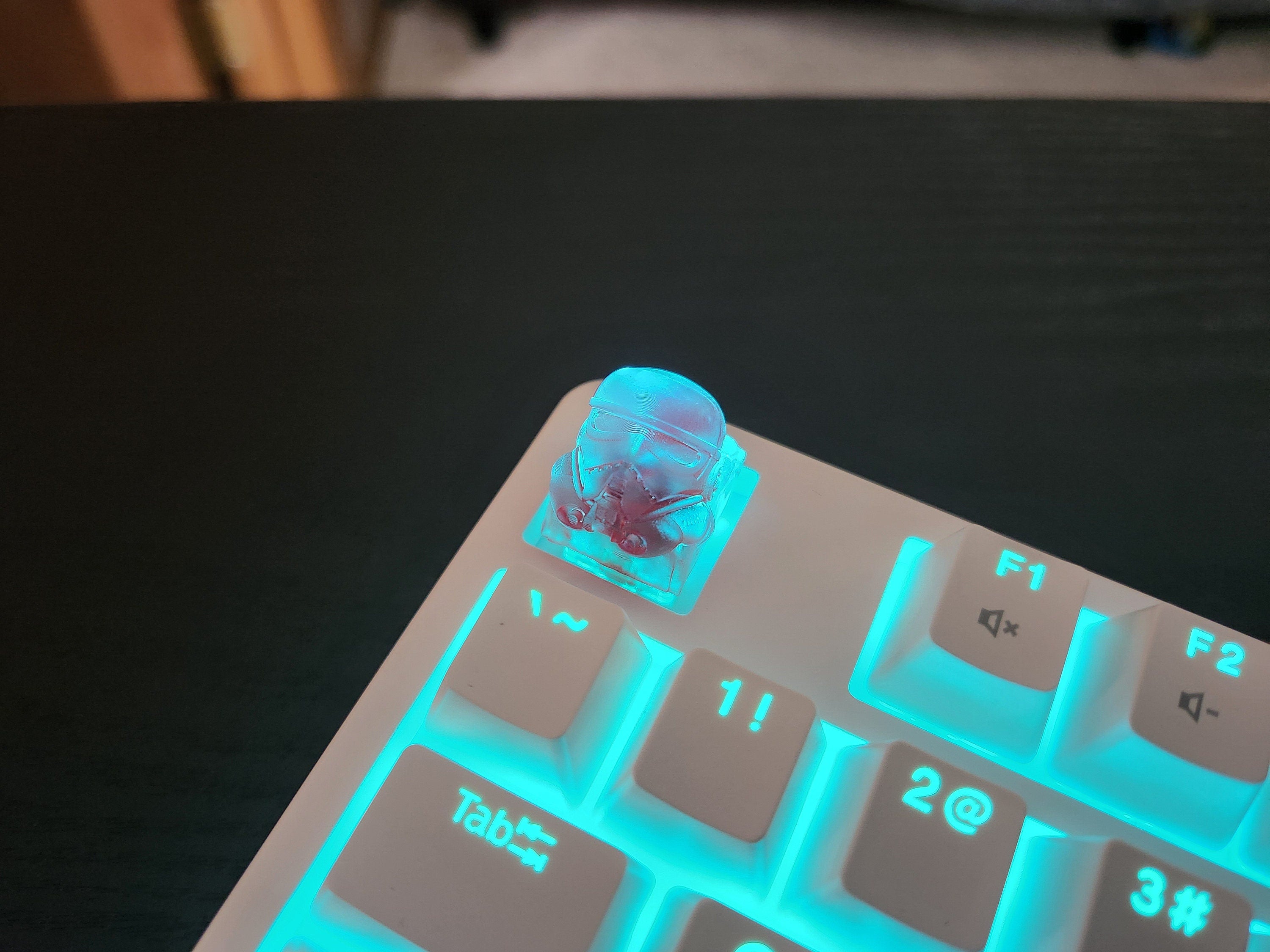 Trooper Keycap - Clear Transparent Cute Keycap Designs, Cherry MX, Multiple Colors