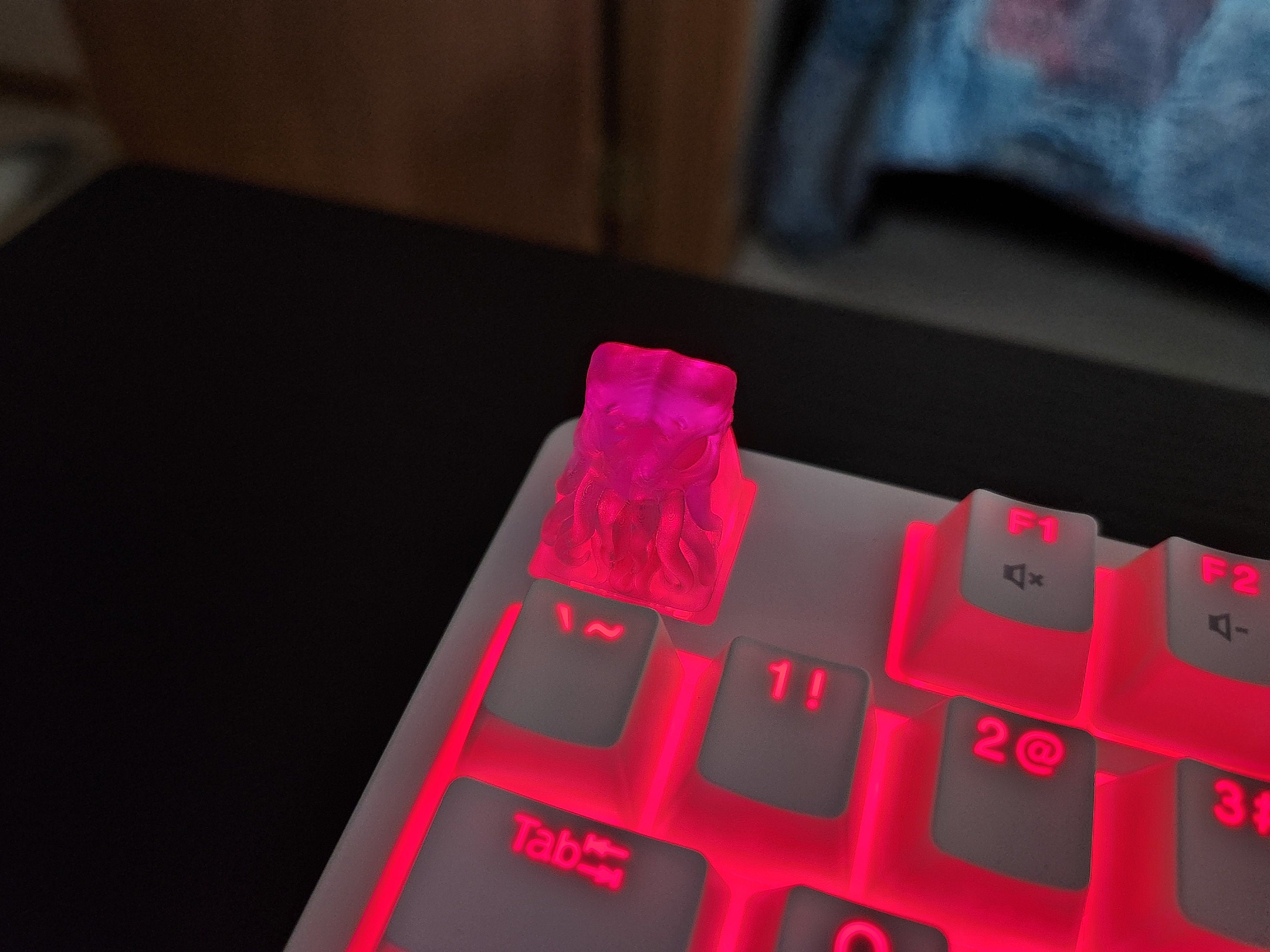 Cthulu Keycap - Clear Transparent Cute Keycap Designs, Cherry MX, Multiple Colors