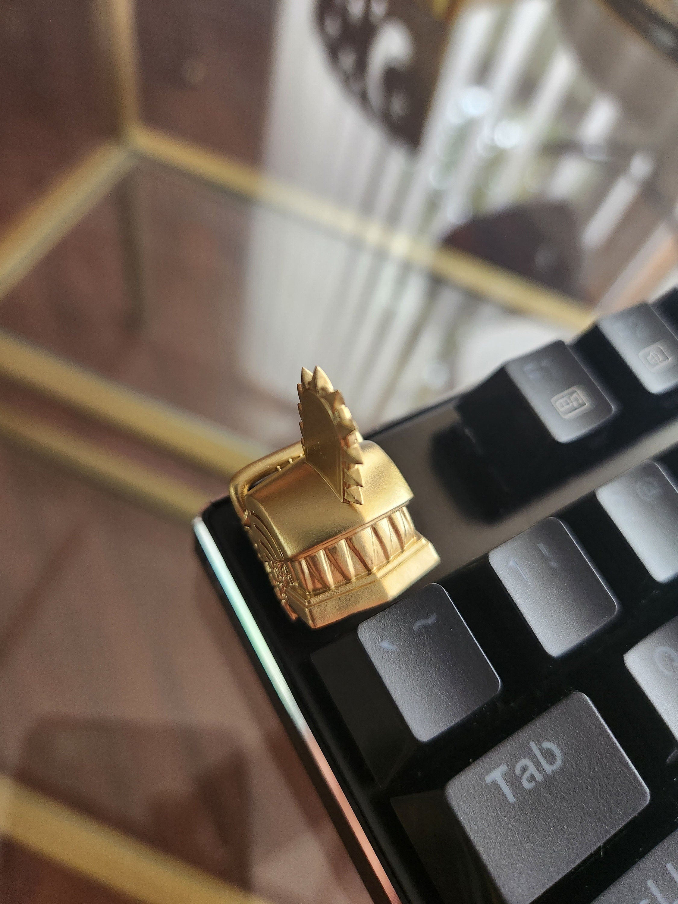 Anime Metallic Keycap - Hand Painted Cute Keycap Designs, Cherry MX