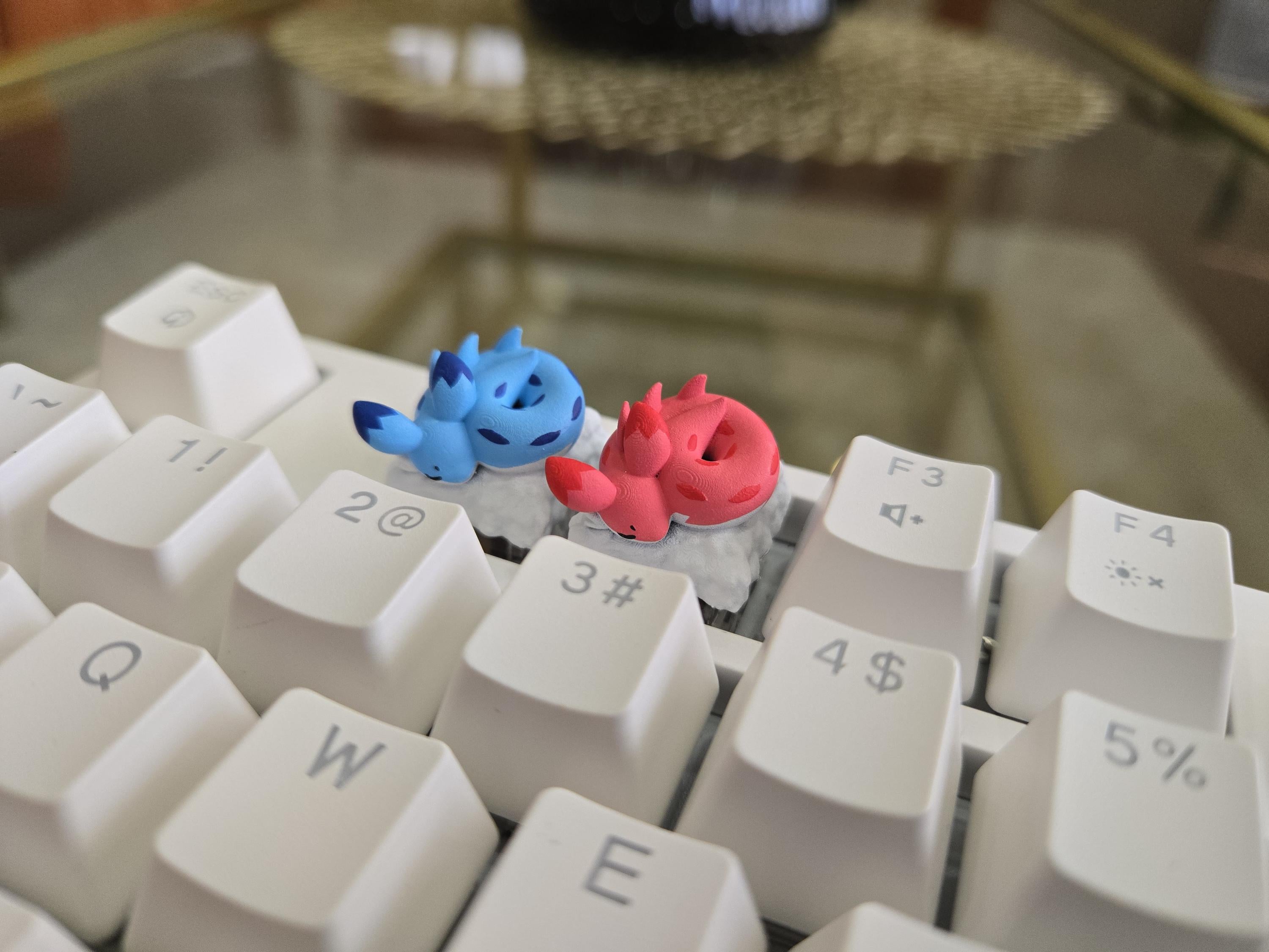 Palworld Chillet Video Game Keycap - Hand Painted, Cute Keycap Designs, Cherry MX