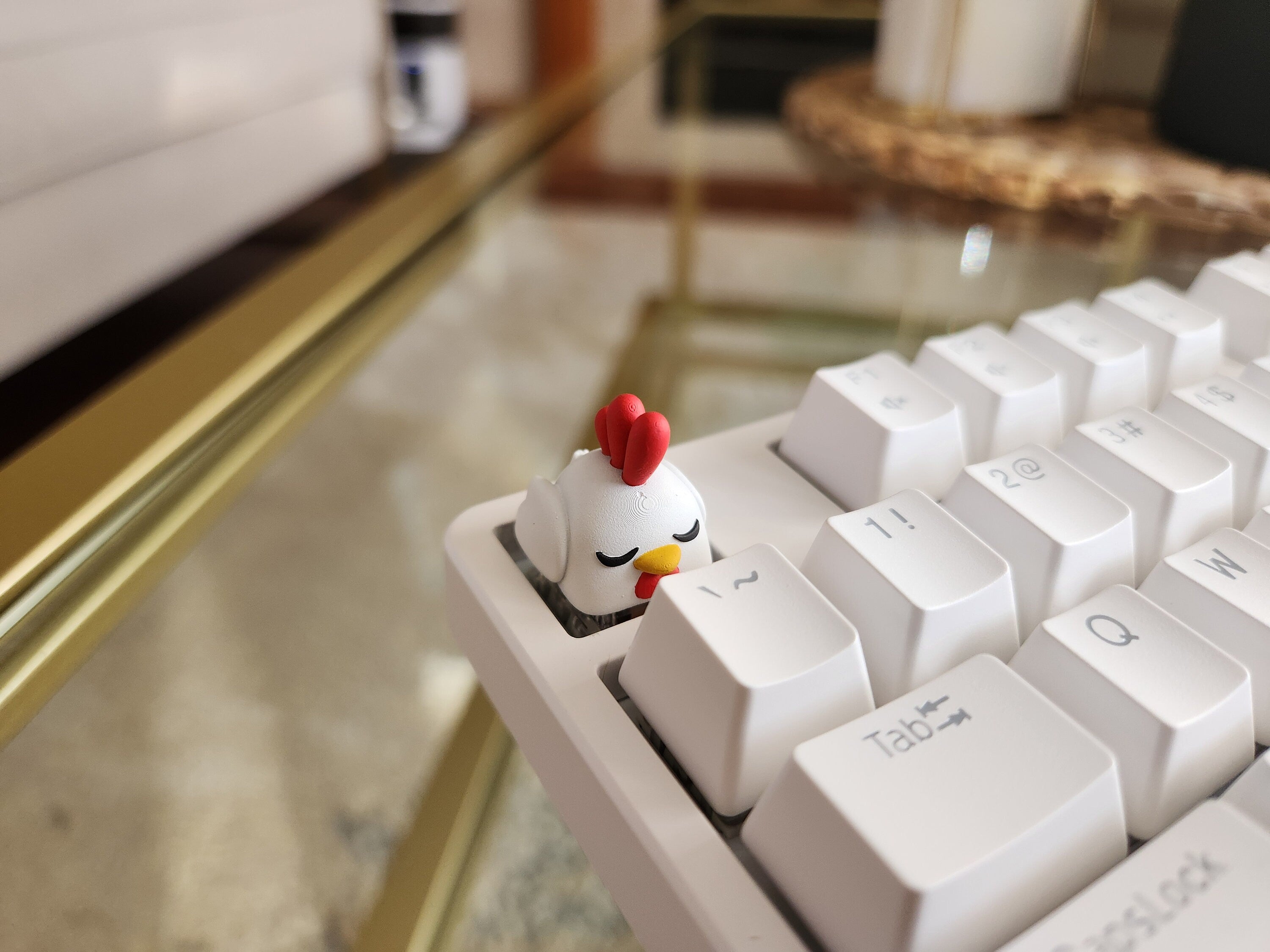 Palworld Chikipi Video Game Keycap - Hand Painted, Cute Keycap Designs, Cherry MX