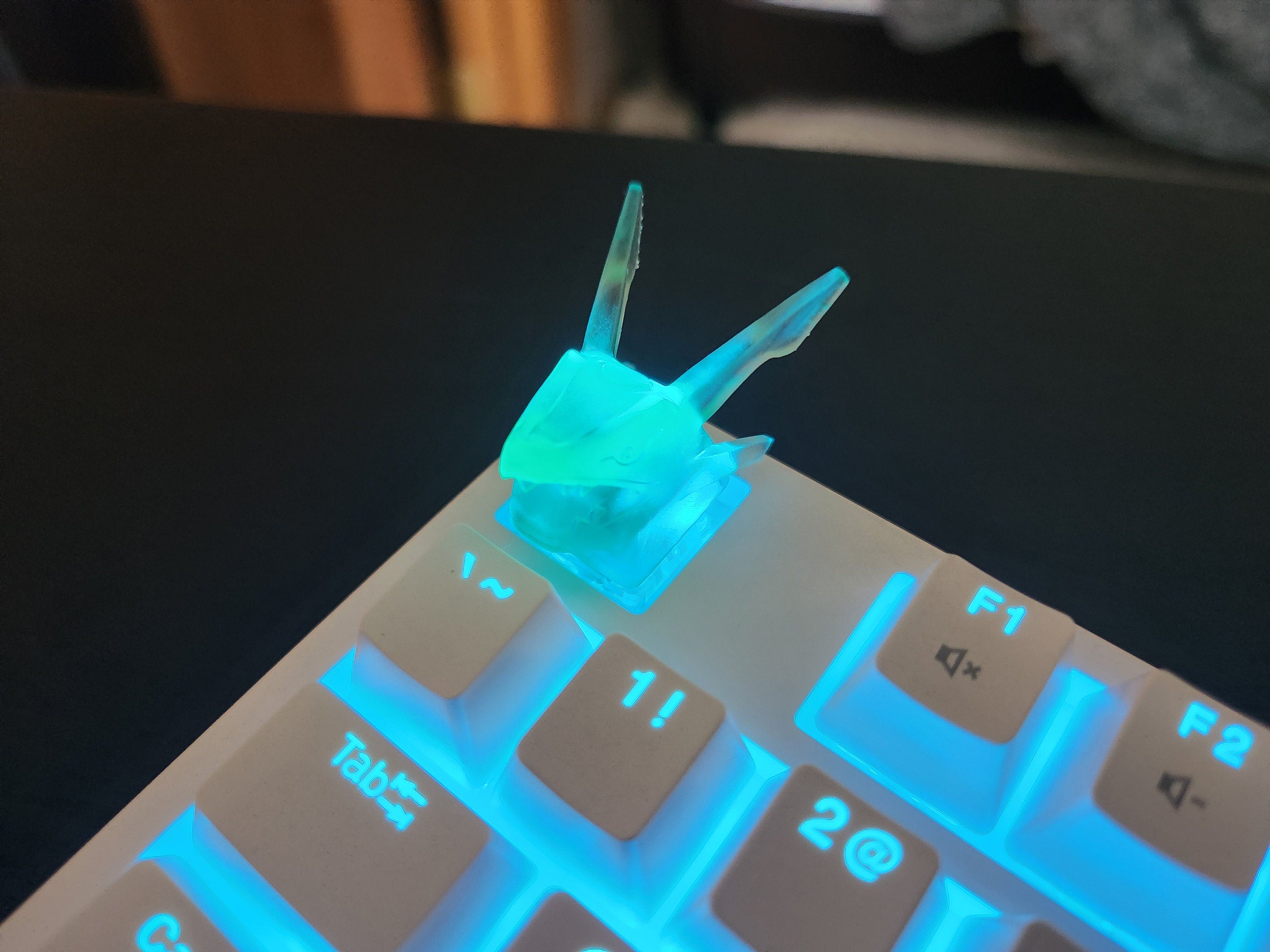 Video Game Keycap - Clear Transparent Cute Keycap Designs, Cherry MX, Multiple Colors, Hiko3D