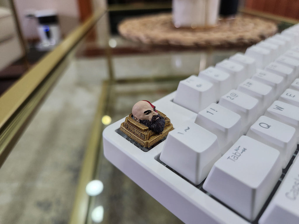 Video Game Kratos Keycap - Hand Painted Cute Keycap Designs, Cherry MX, Artisian Keycap
