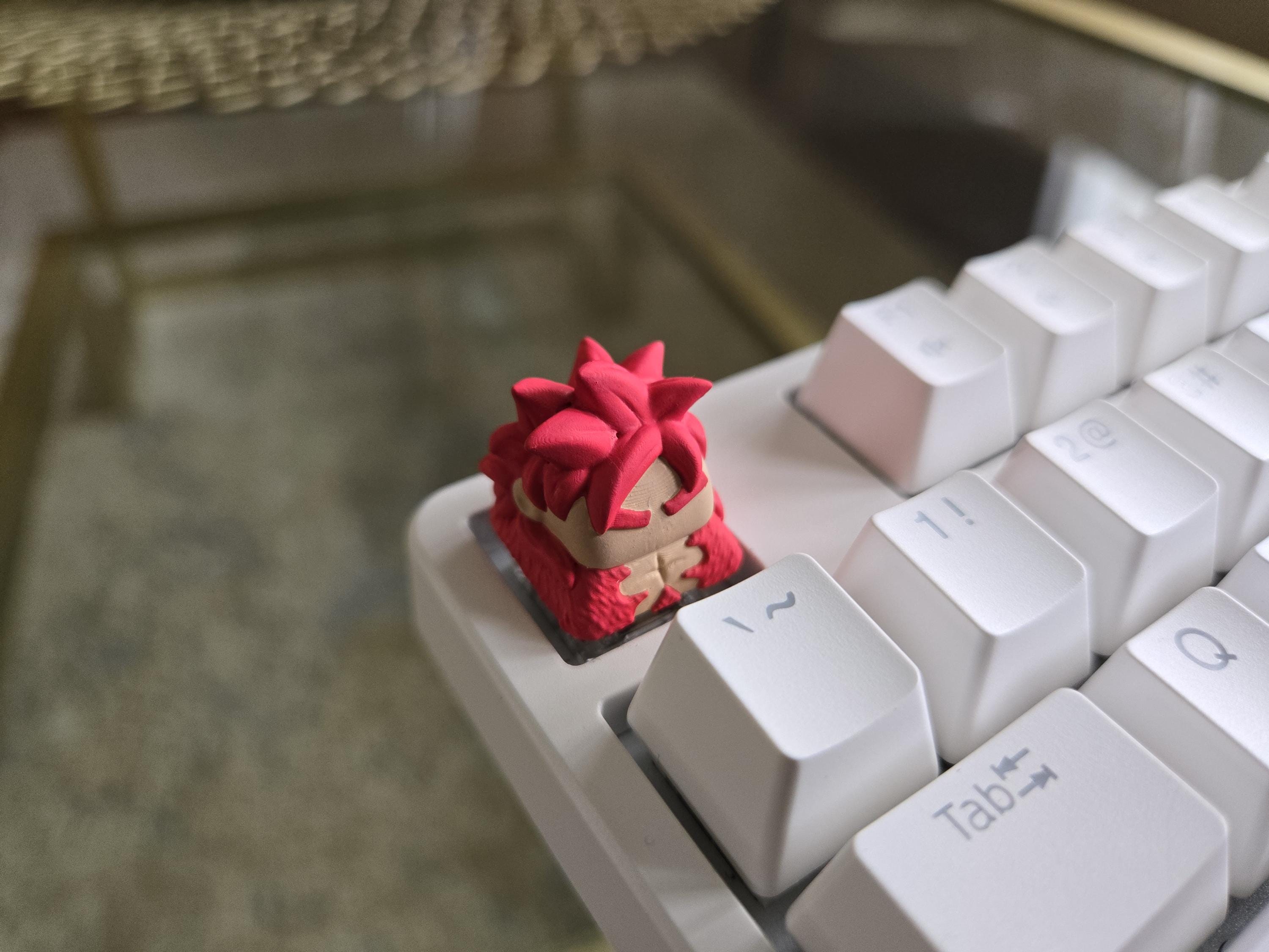 Anime SSJ 4  Keycap - Hand Painted Cute Keycap Designs, Cherry MX