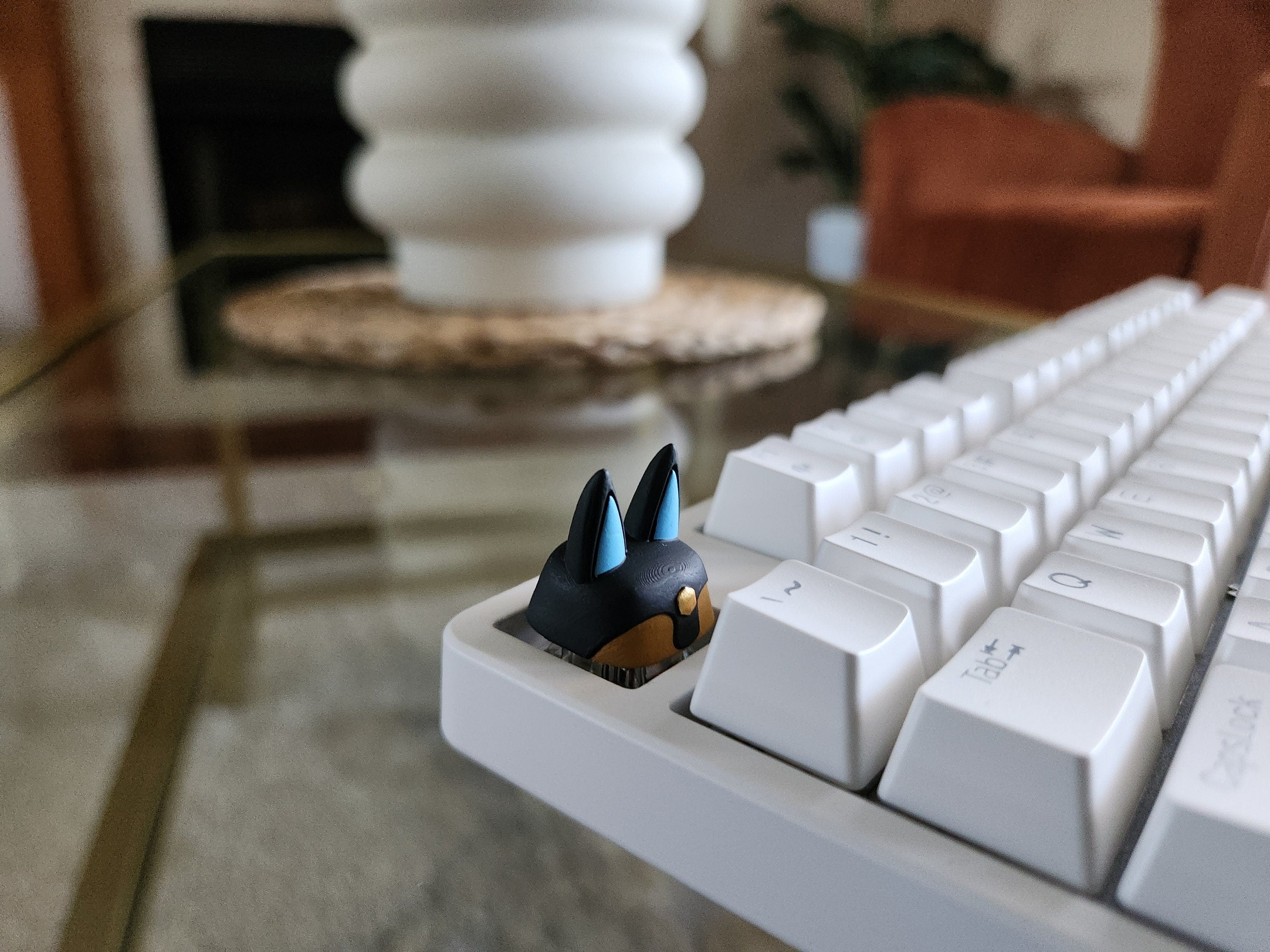 Palworld Anubis Video Game Keycap - Hand Painted Cute Keycap Designs, Cherry MX