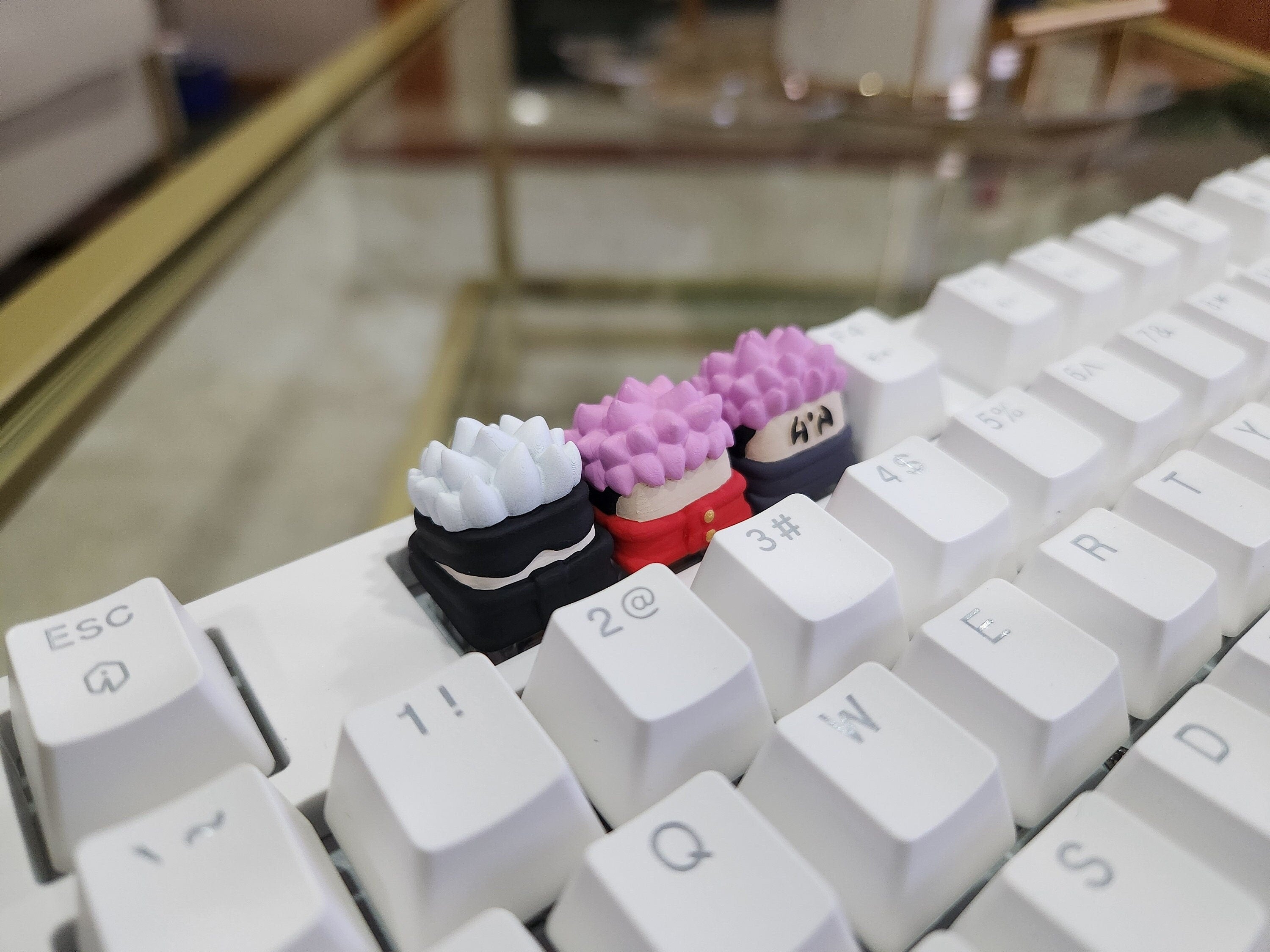 Anime Keycap - Hand Painted, Cute Keycap Designs, Cherry MX, Hiko3D
