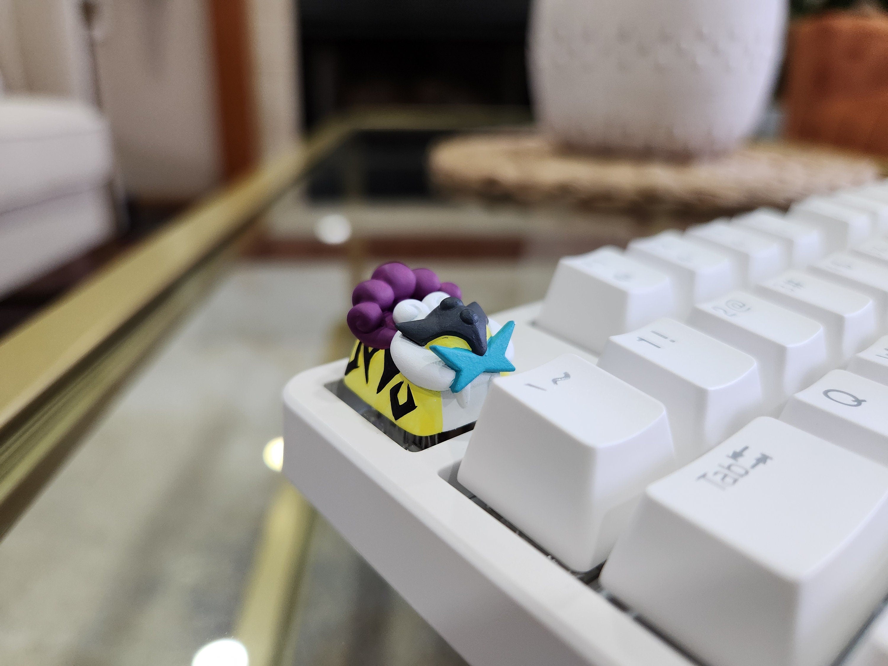 Pokemon Legendary Entei, Suicune, Raikou Keycaps - Hand Painted, Cute Keycap Designs, Cherry MX